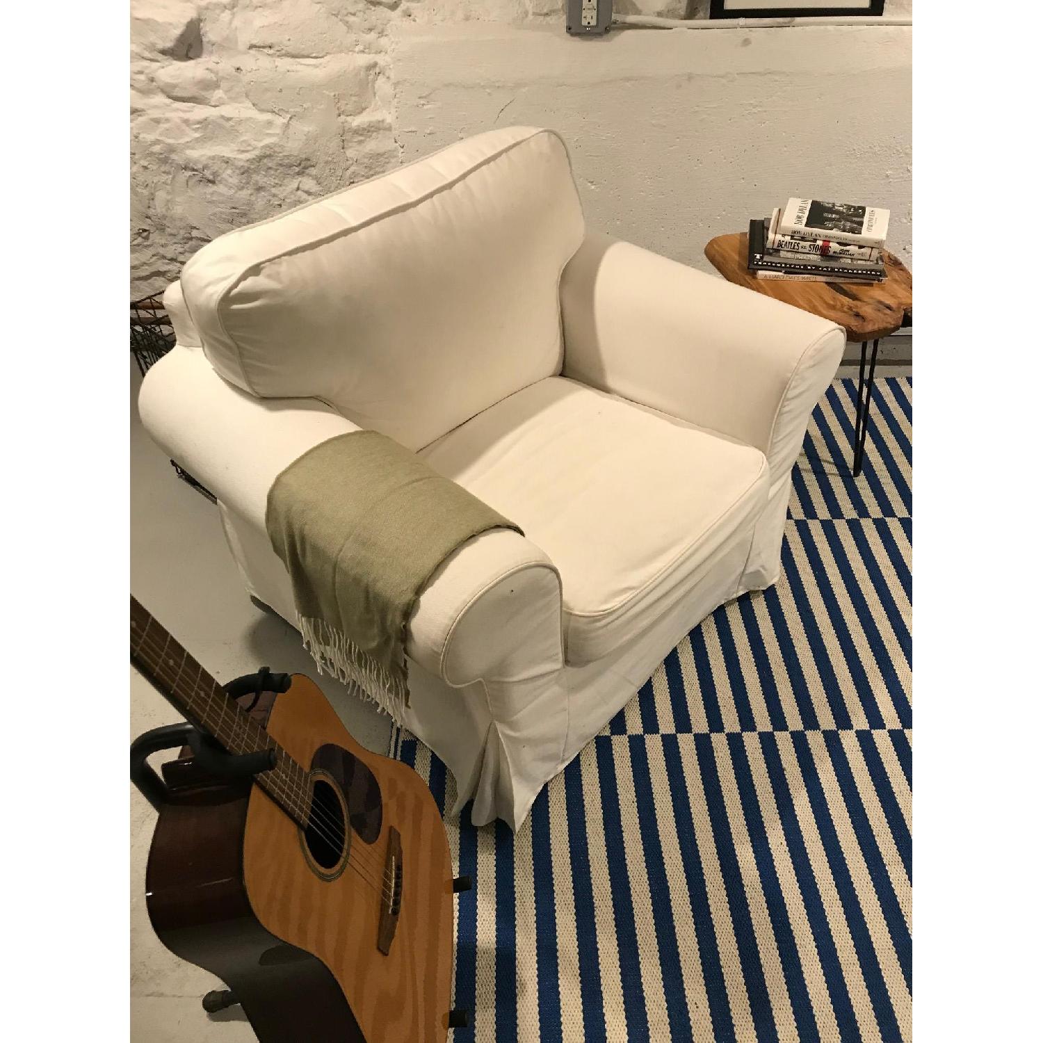 White Comfort Roll Armchair - image-3