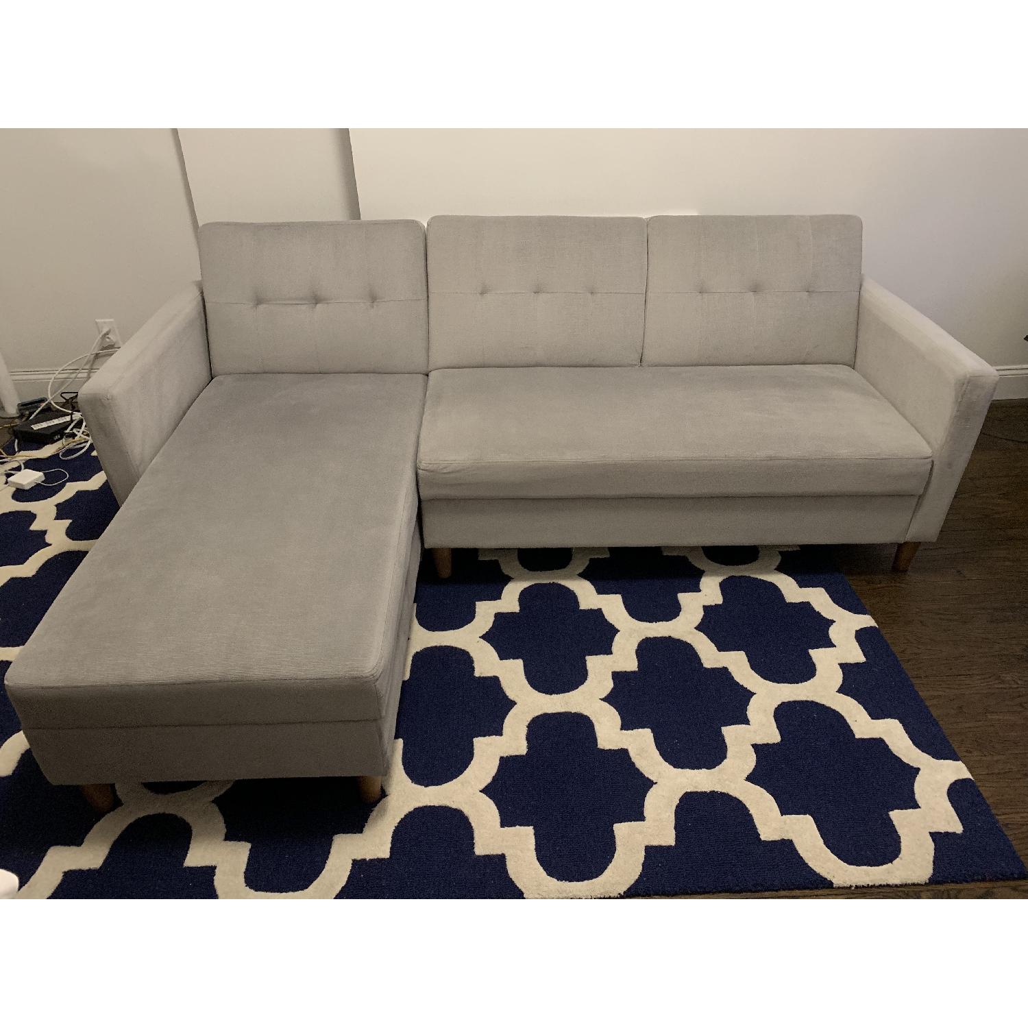 DHP Hartford Storage Sleeper Sectional Sofa - image-1