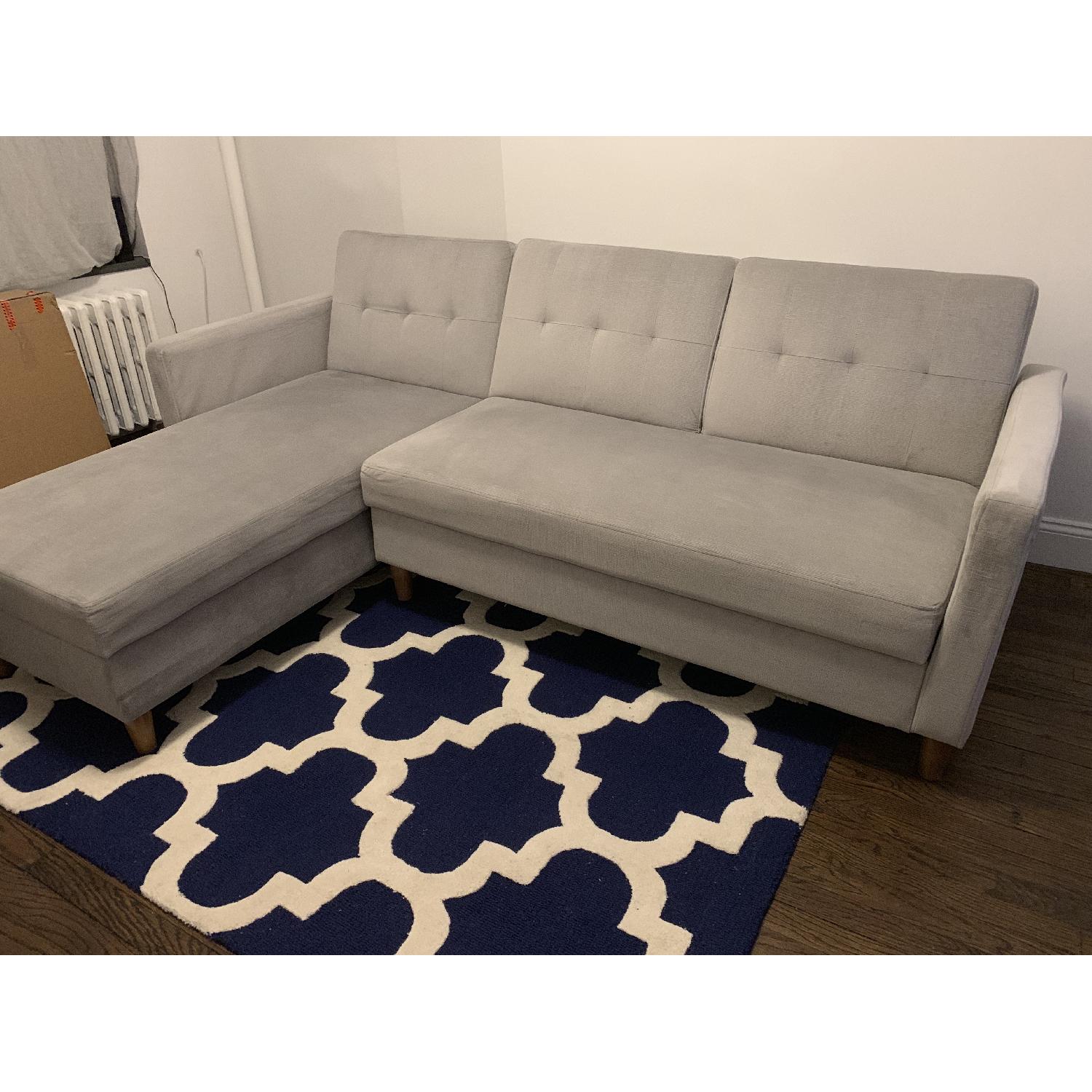 DHP Hartford Storage Sleeper Sectional Sofa - image-2