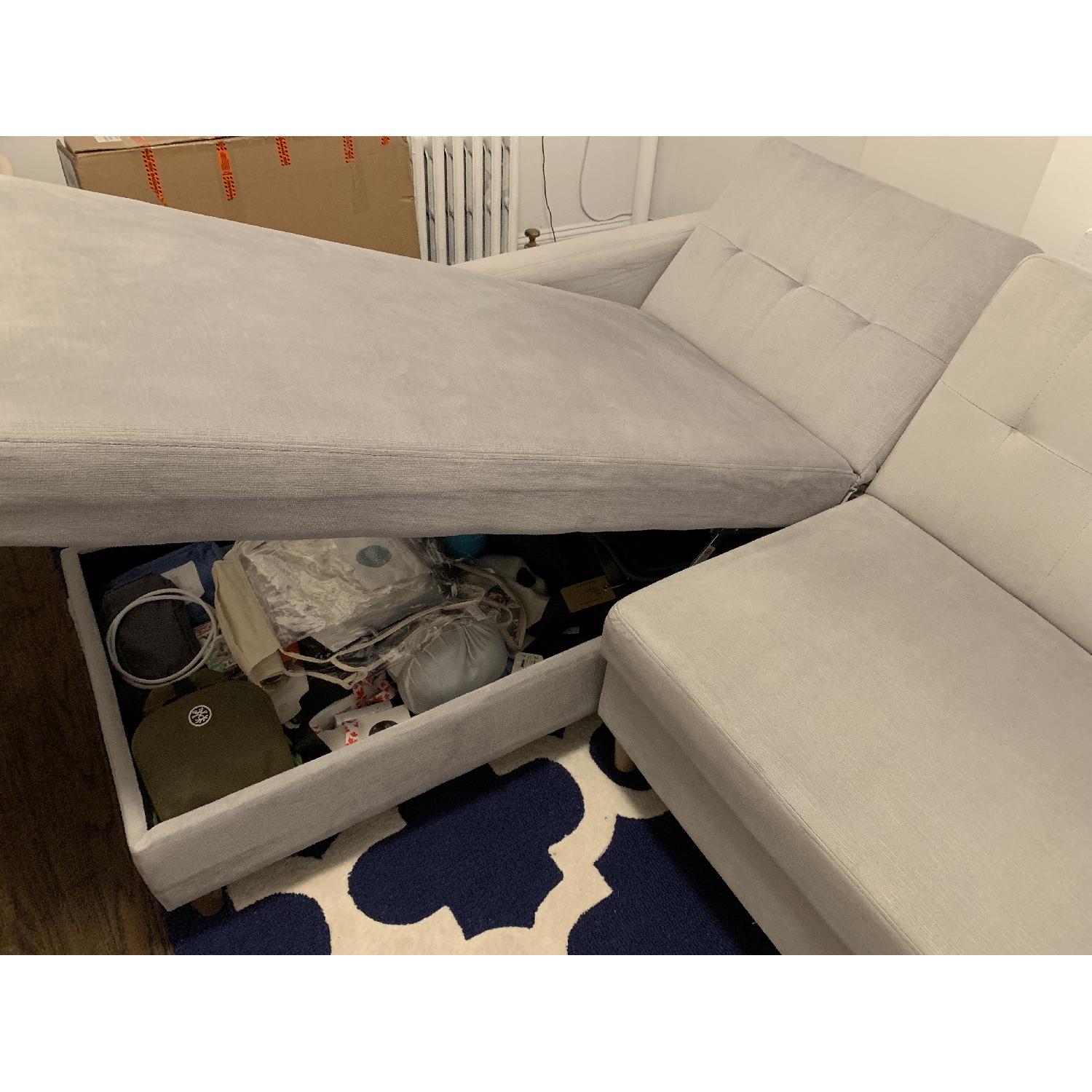 DHP Hartford Storage Sleeper Sectional Sofa - image-5