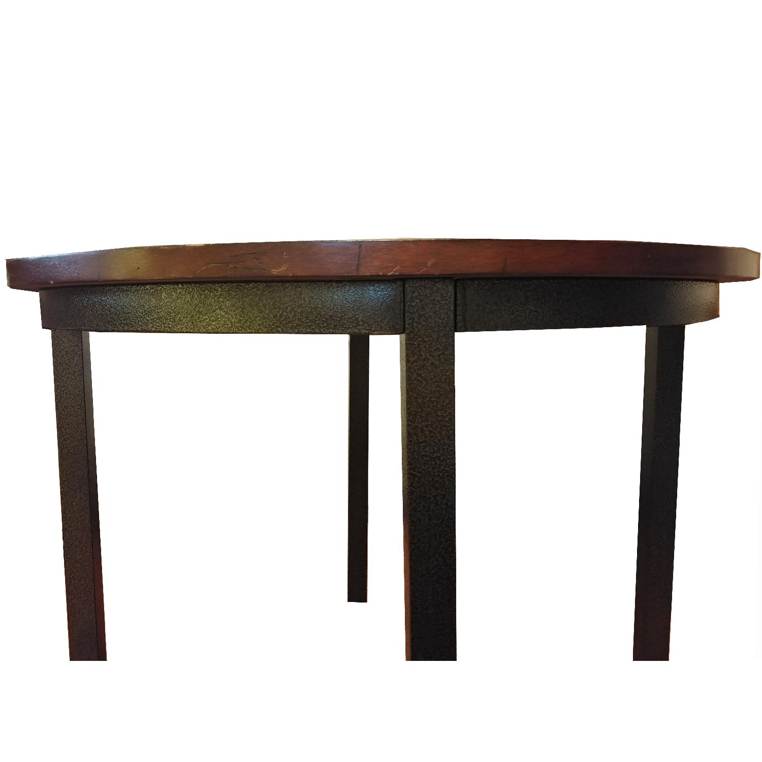 Home Depot Cabin Creek Hammered Metal Round Dining Table AptDeco