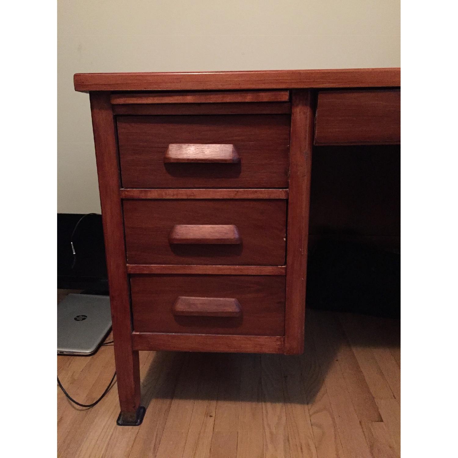 Vintage School Teacher's Desk in Cherry Wood - image-5