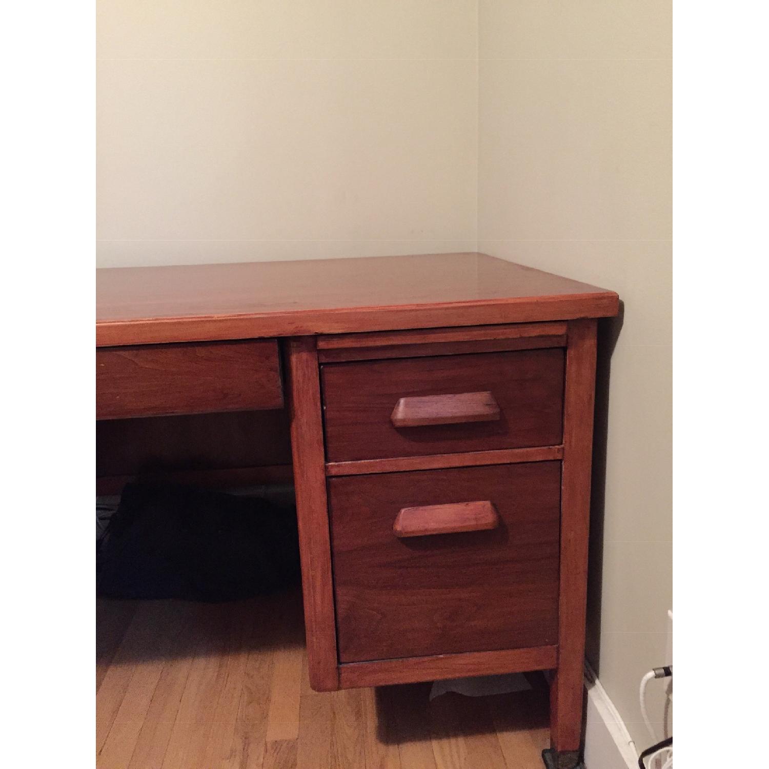 Vintage School Teacher's Desk in Cherry Wood - image-6