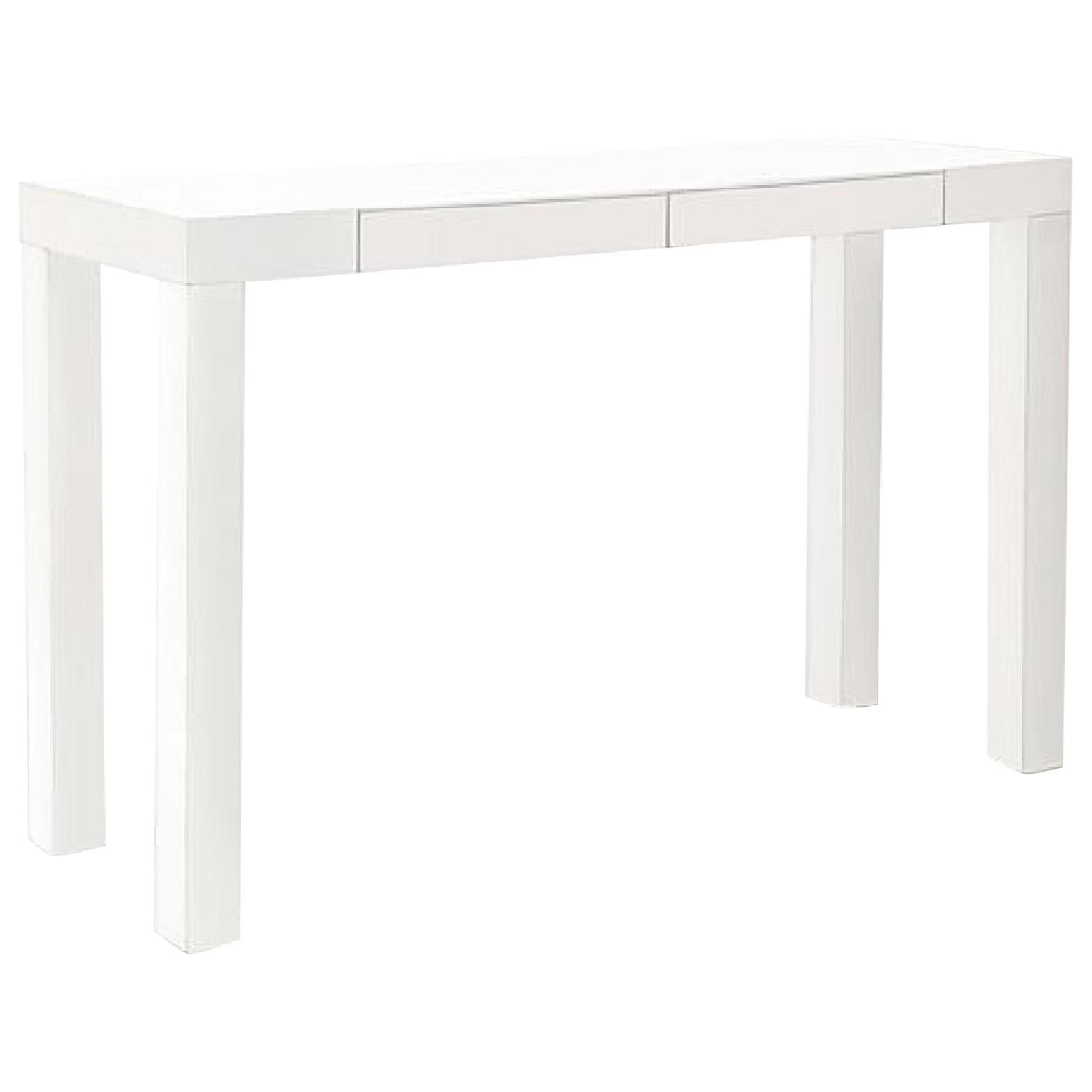 West Elm Parsons White Console - image-0