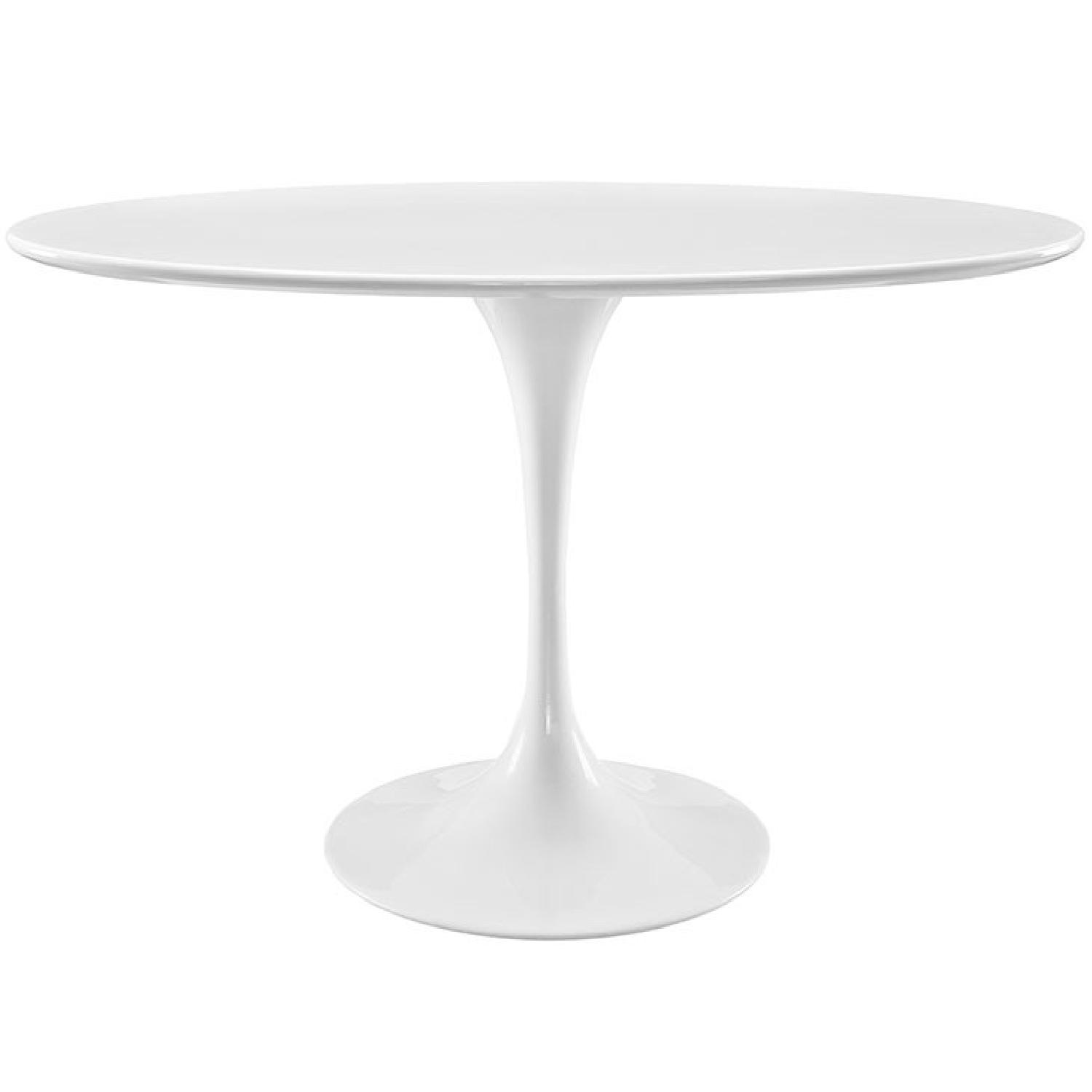 Modway White Oval Dining Table - image-0