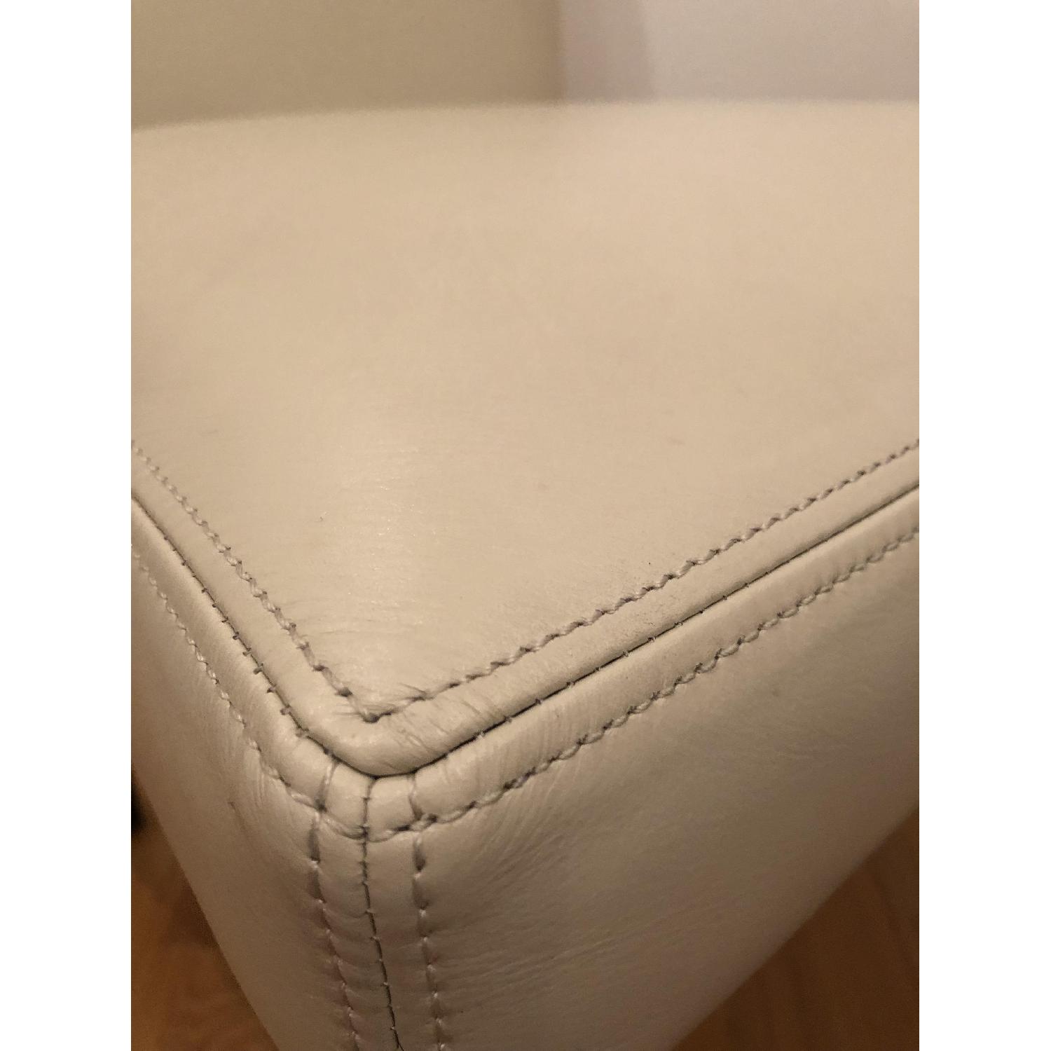 West Elm Cream Faux Leather Dining Chair - image-4