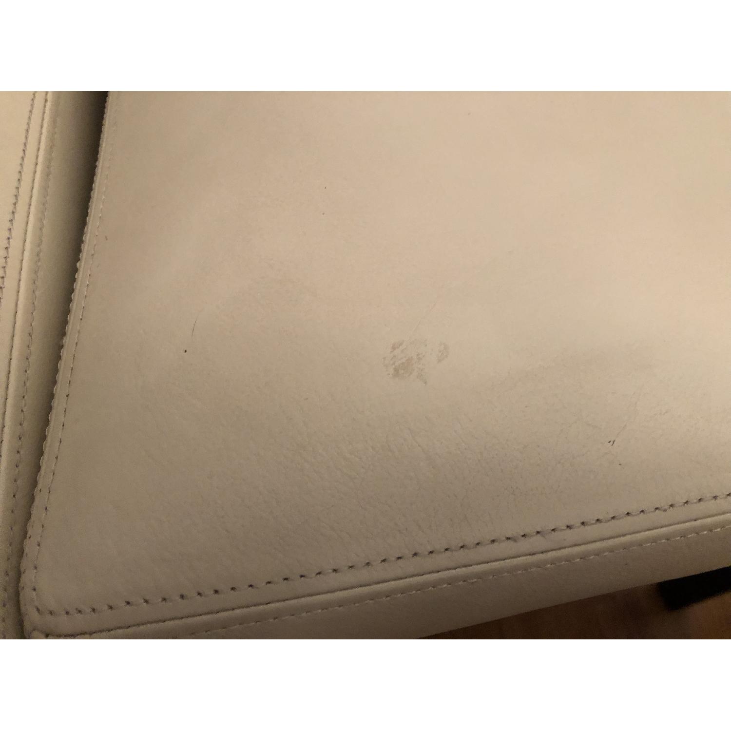 West Elm Cream Faux Leather Dining Chair - image-6