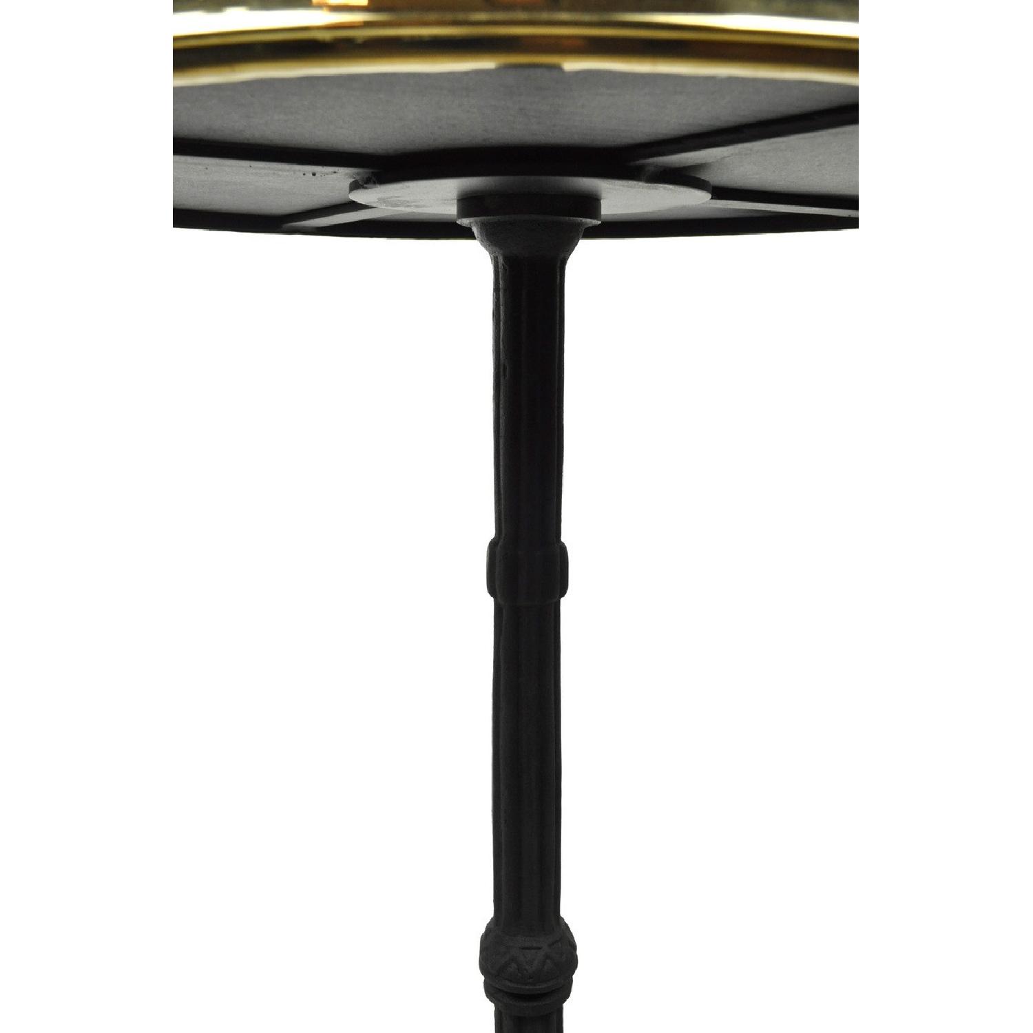 Maison Absinthe White Marble & Iron Base French Bistro Table - image-2