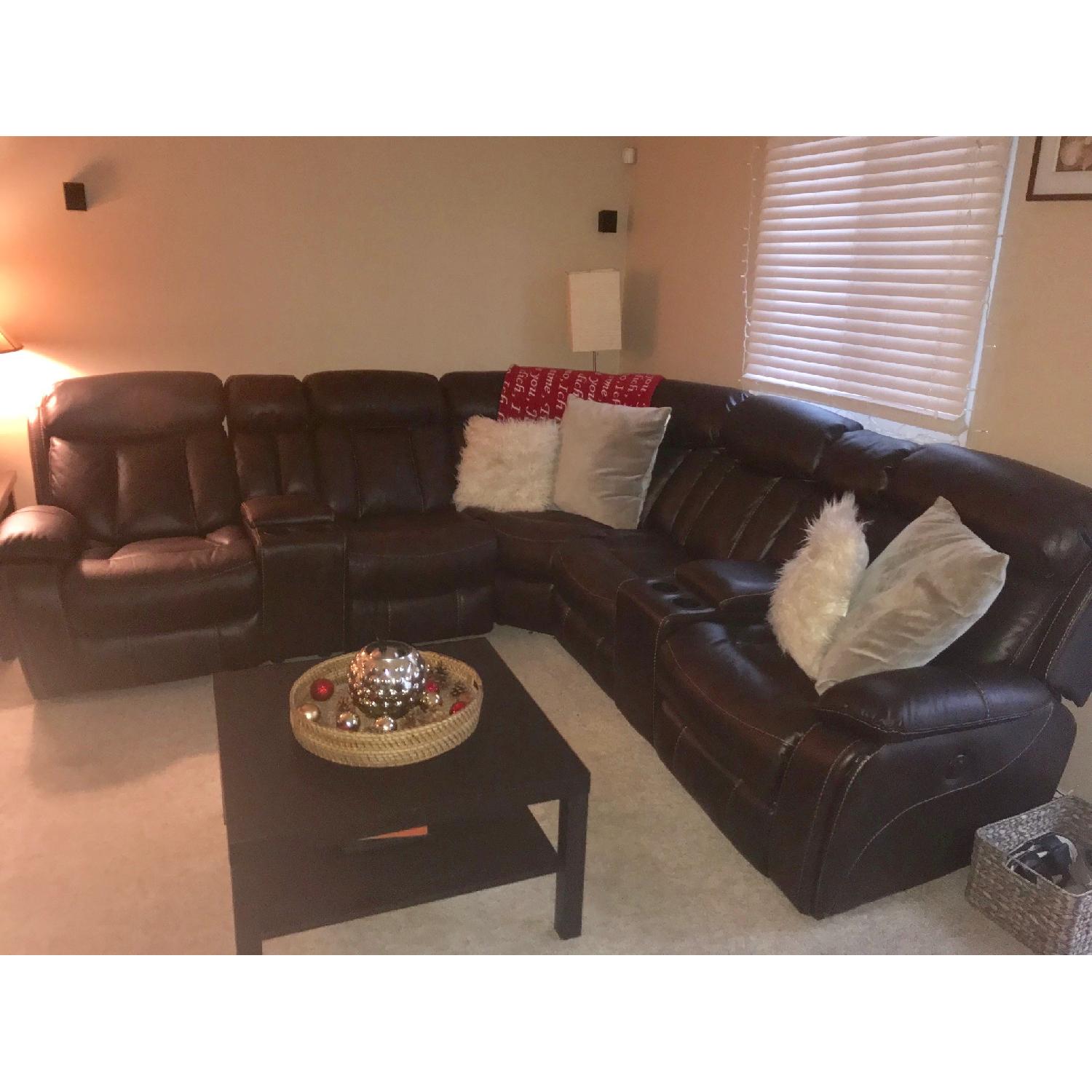 American Signature Furniture Power Reclining Sectional Sofa - image-3