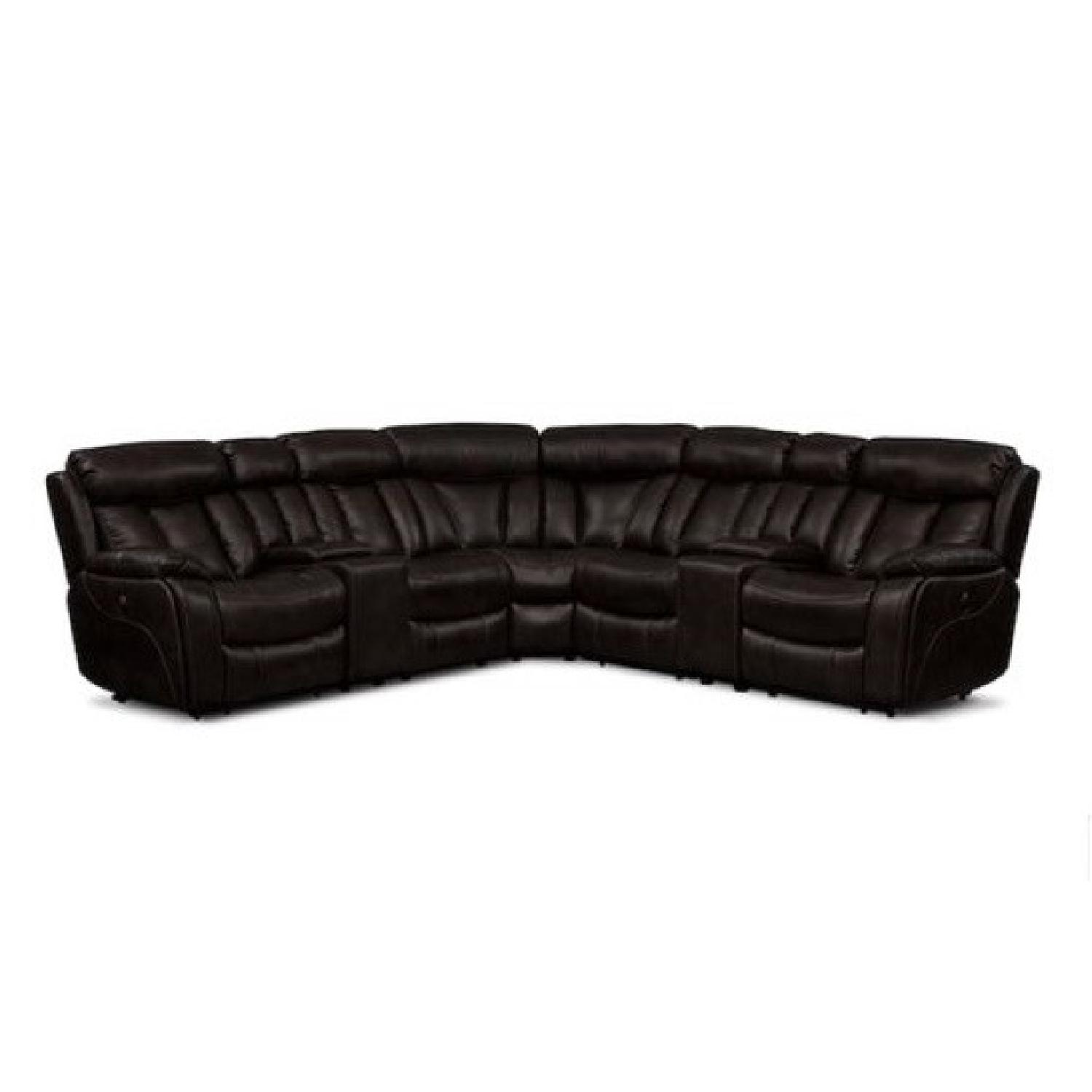 American Signature Furniture Power Reclining Sectional Sofa - image-0