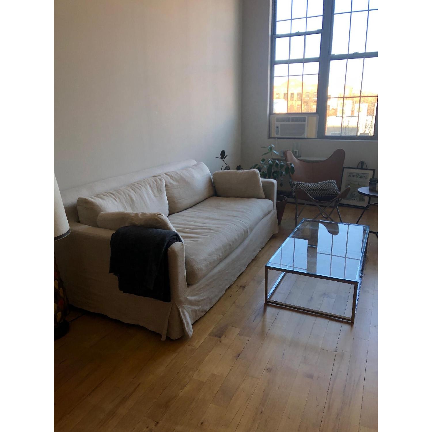 Restoration Hardware Belgian Track Arm Slipcovered Sofa - image-3