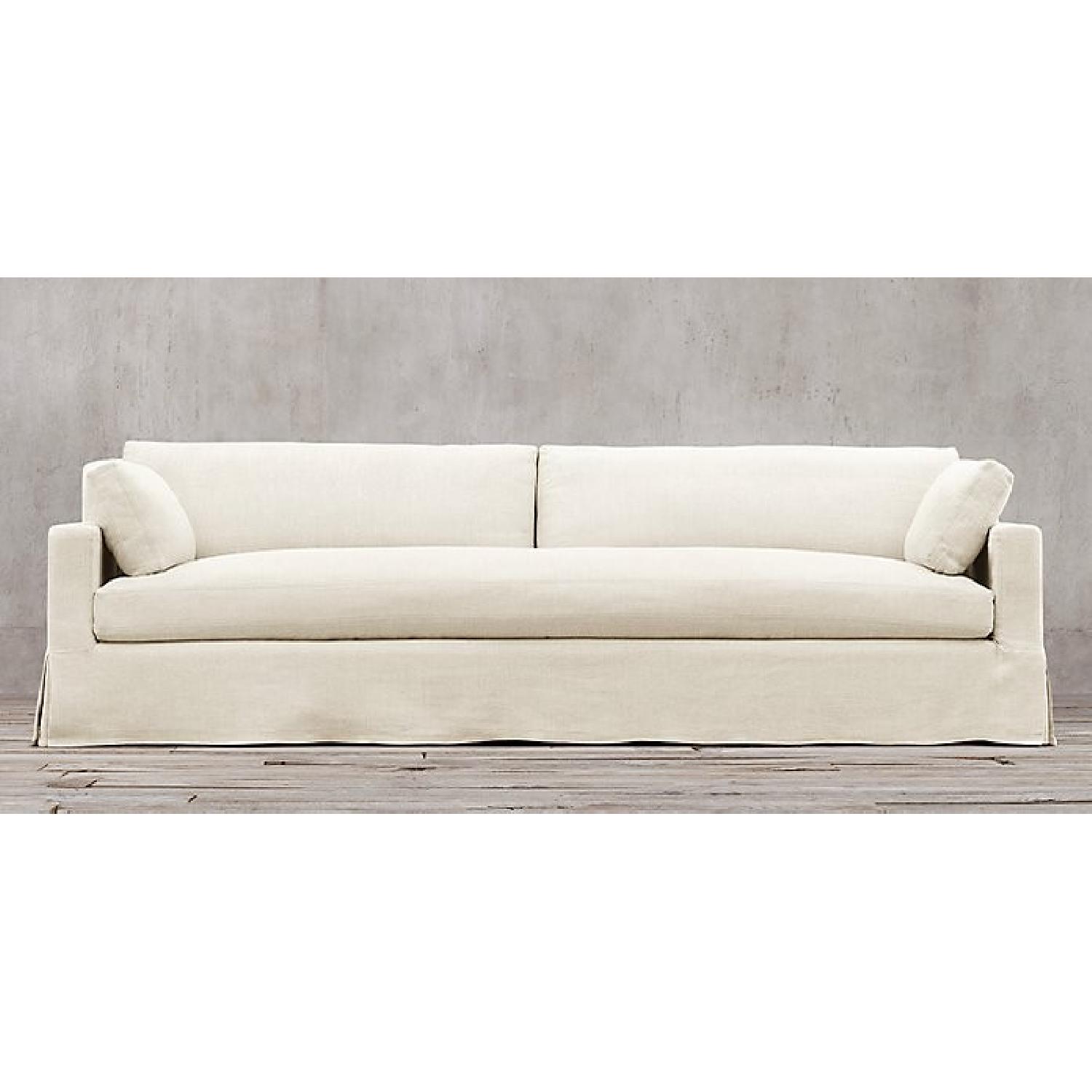 Restoration Hardware Belgian Track Arm Slipcovered Sofa - image-5