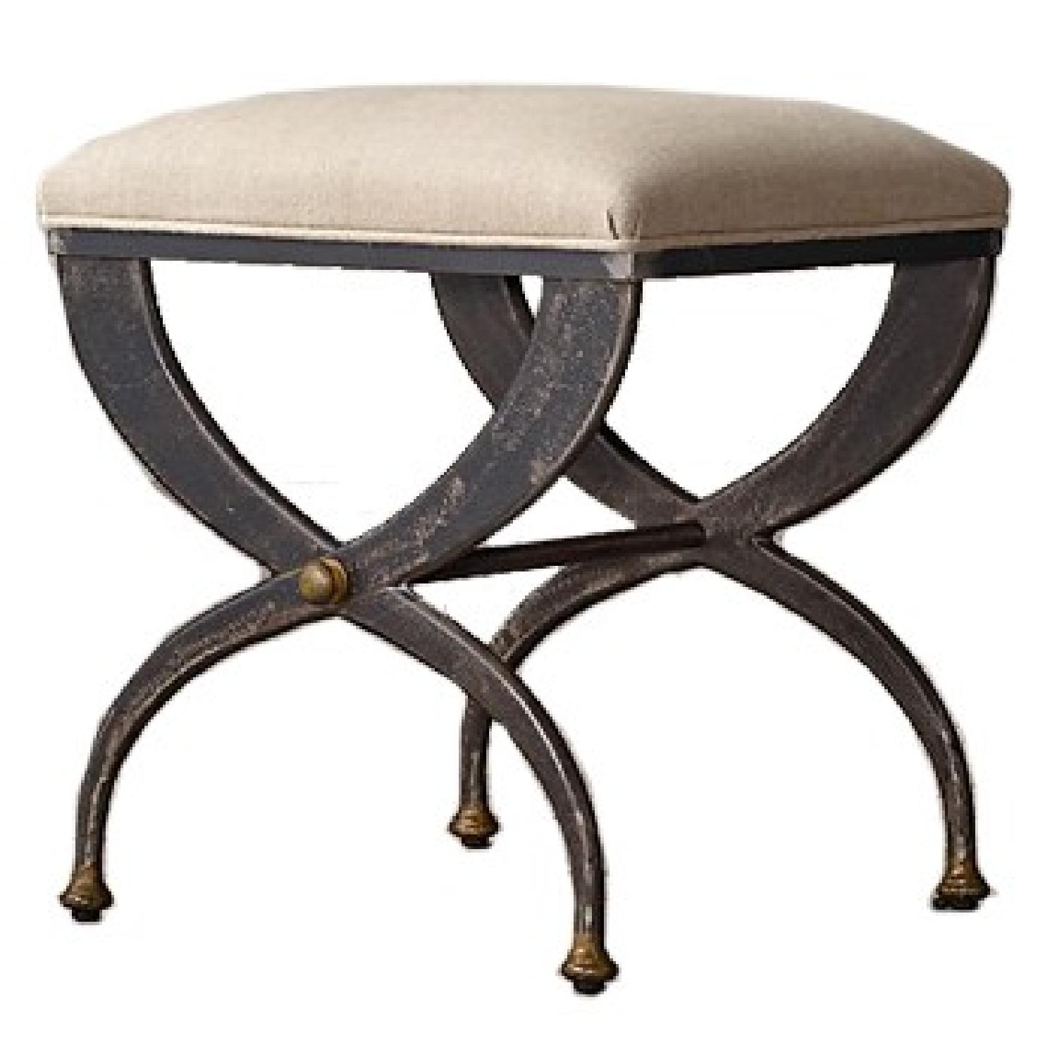 Restoration Hardware 19th C. French SCurve Stool AptDeco