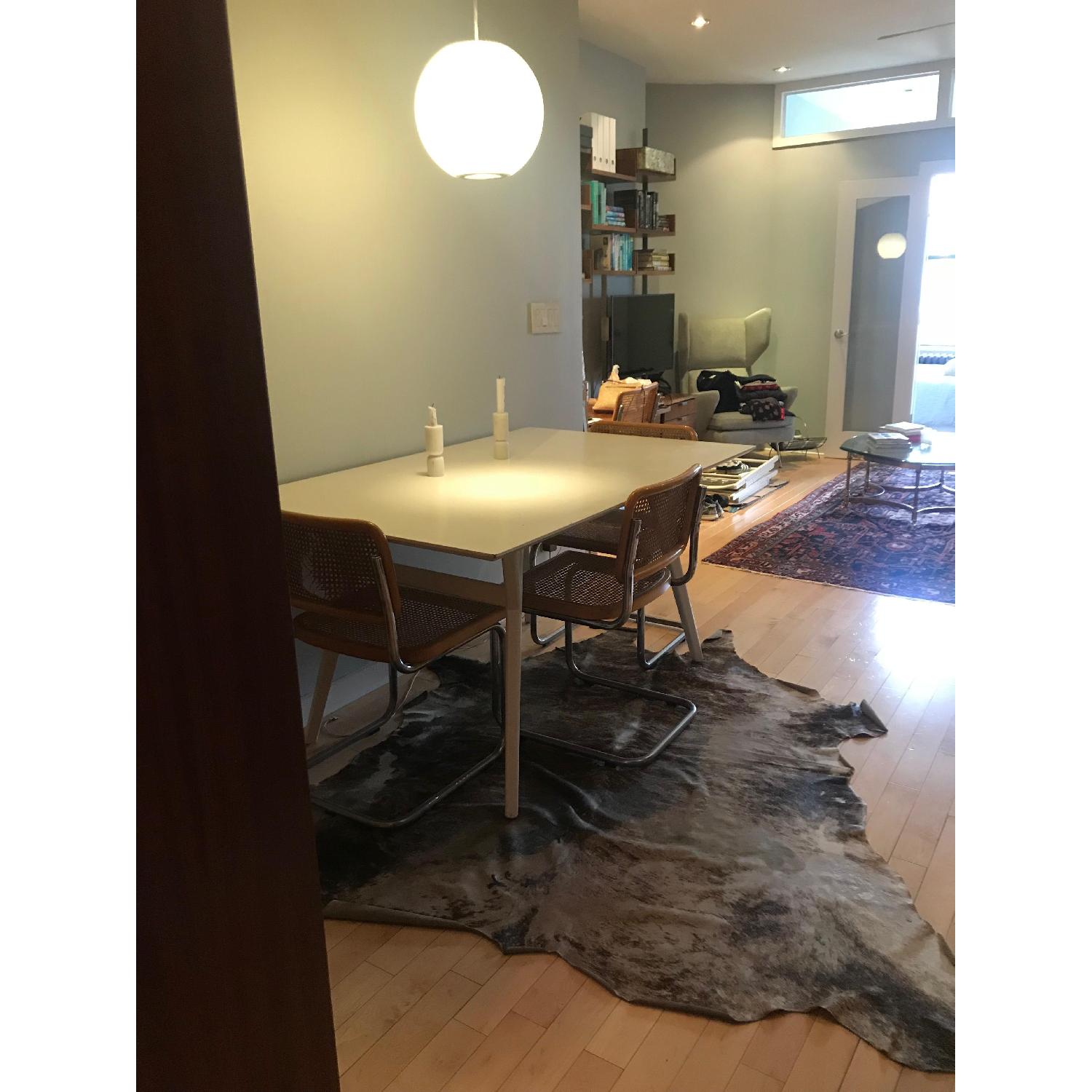 West Elm White Mid-Century Expandable Dining Table - image-1