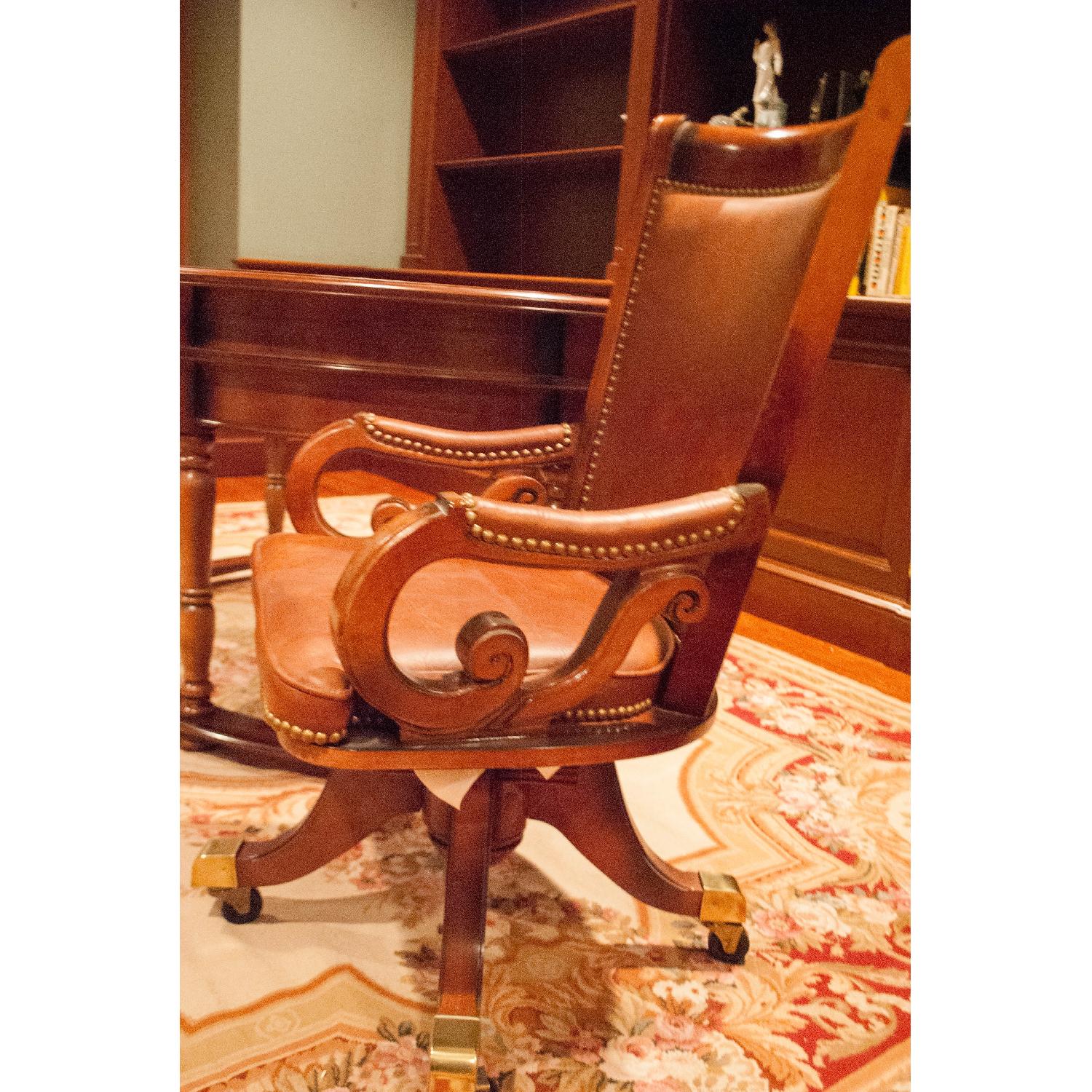 Pulaski Furniture Wooden Half-Moon Desk & Rolling Chair - image-5