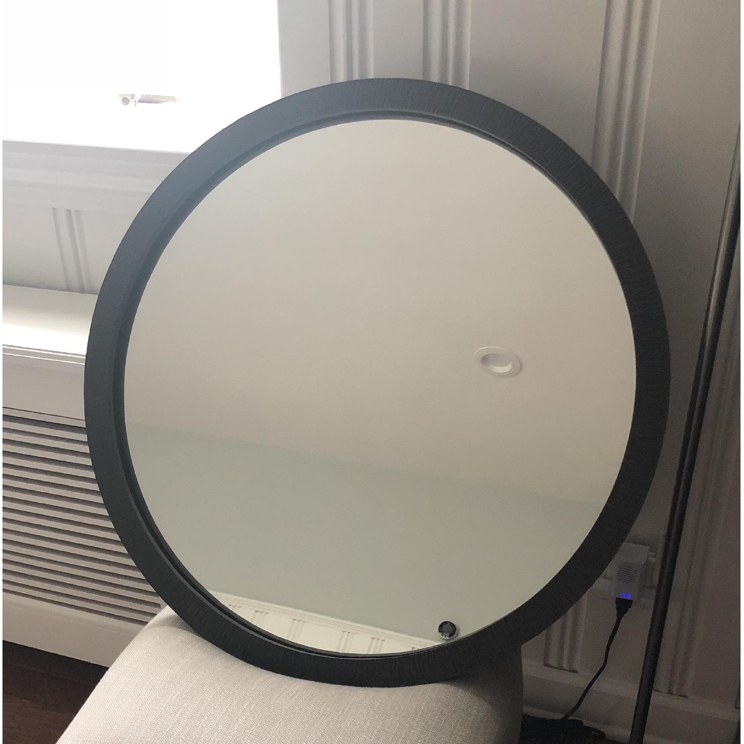 Restoration Hardware Round Wrought Iron Mirror - image-1