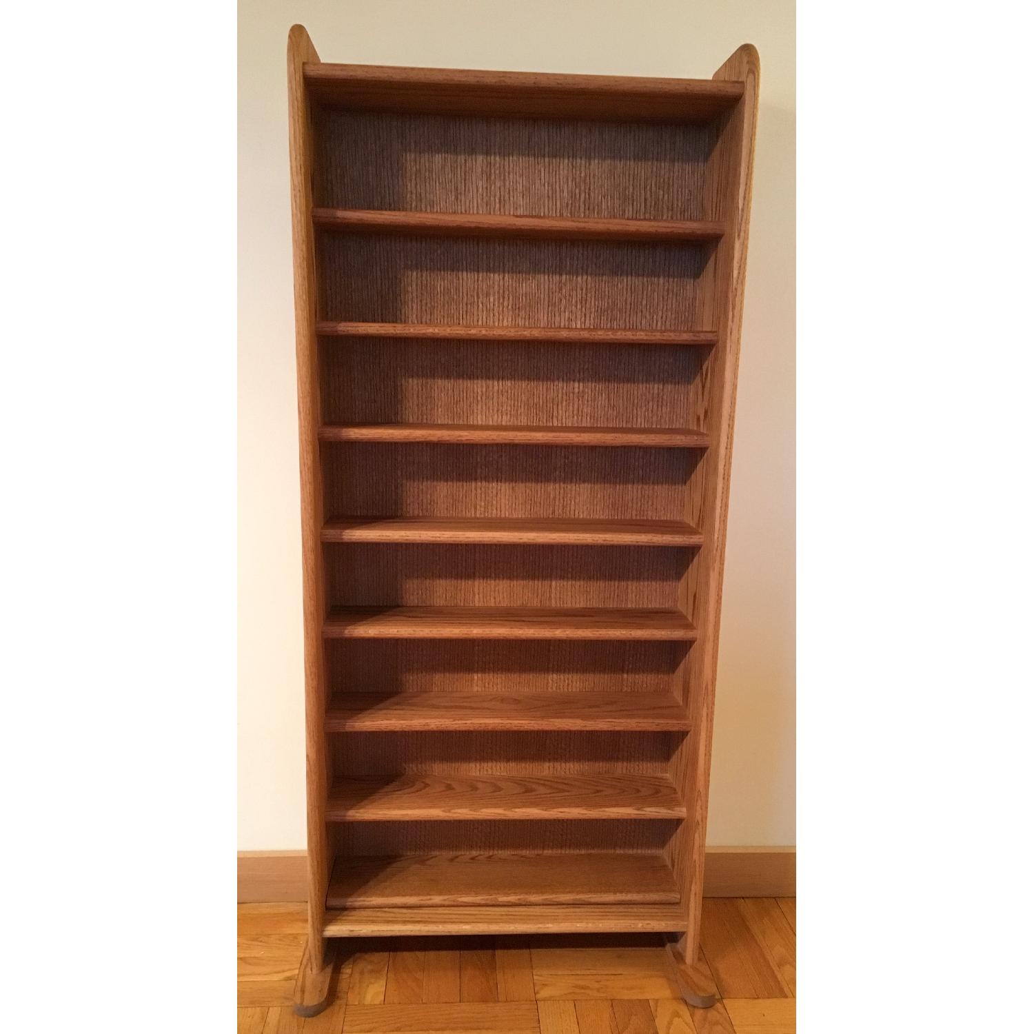 Solid Oak CD Storage Rack - image-1