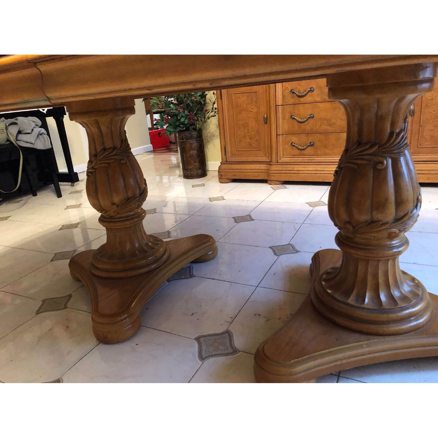 Solid Wood Extendable Dining Table w/ 6 Chairs - image-4