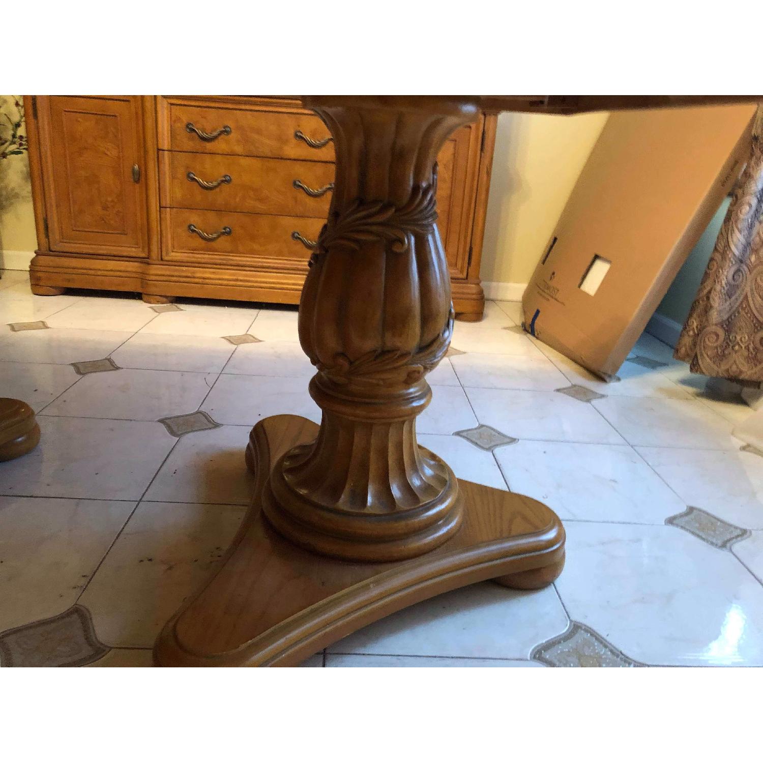 Solid Wood Extendable Dining Table w/ 6 Chairs - image-32