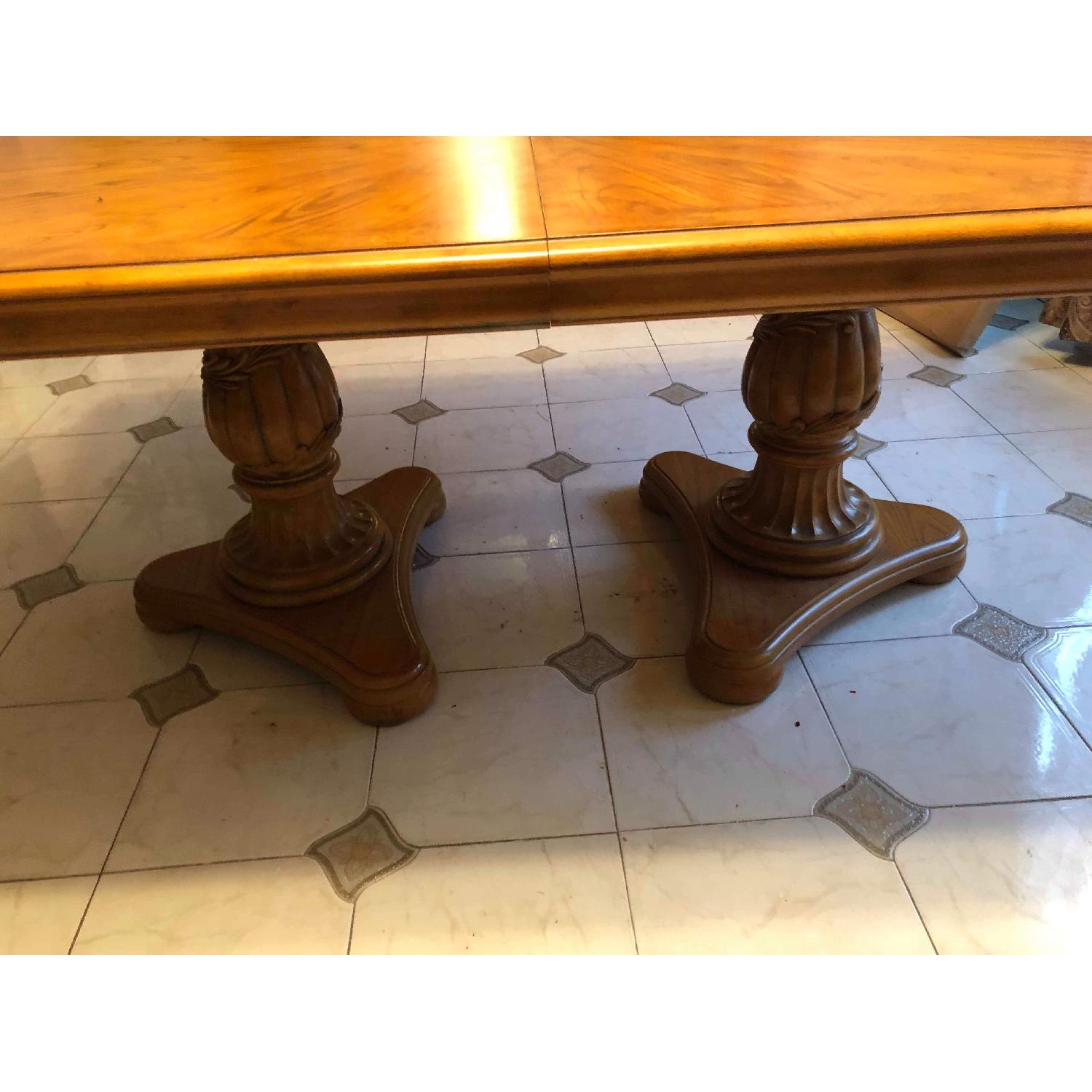 Solid Wood Extendable Dining Table w/ 6 Chairs - image-34