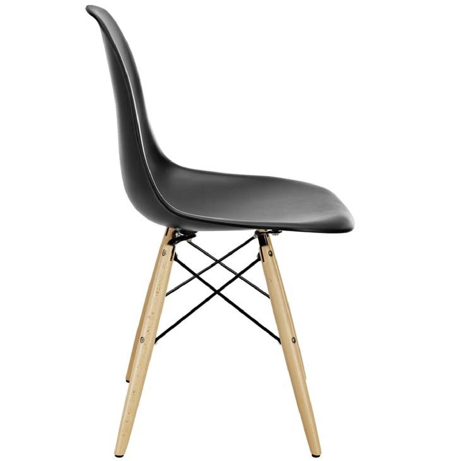 Manhattan Home Design Molded Plastic Chair in Black - image-1