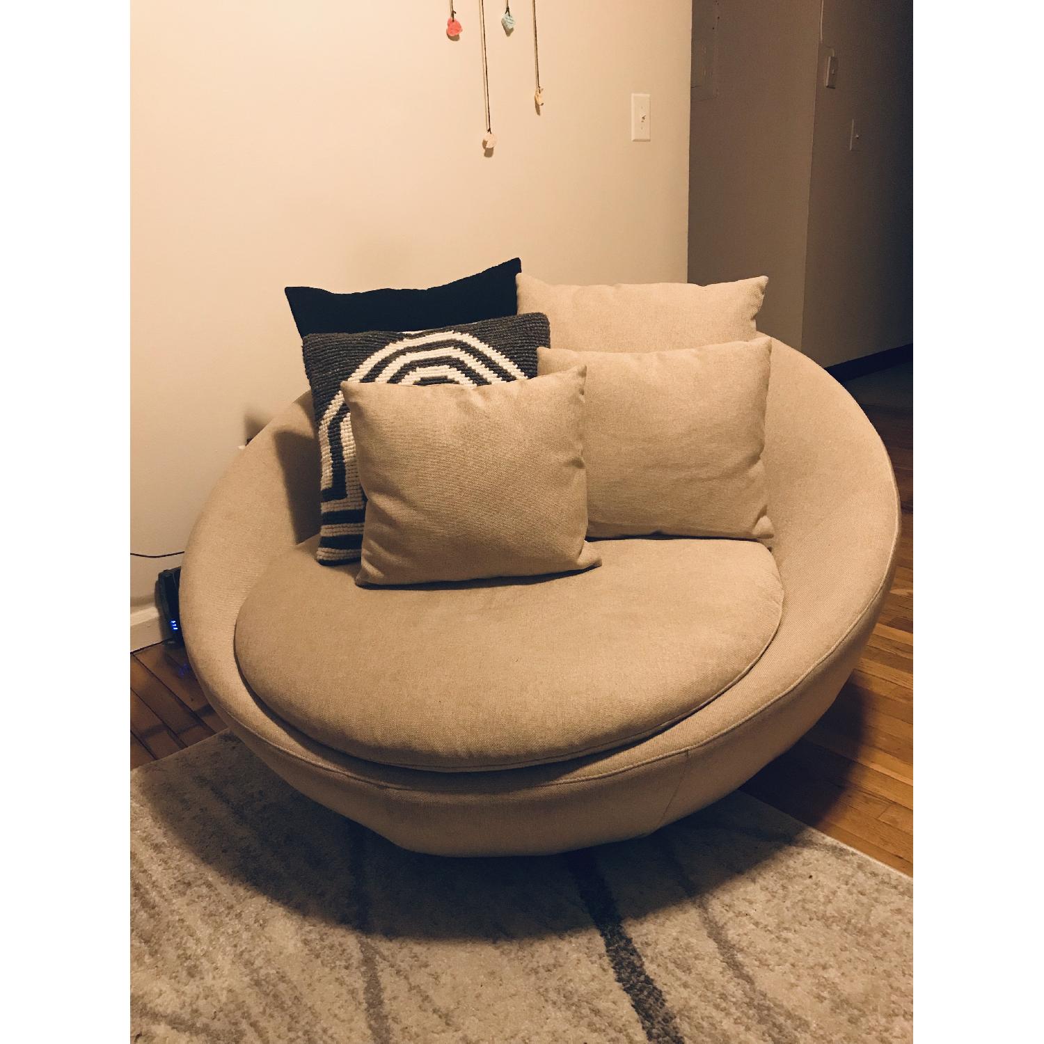 Modani Rosanna Off White Lounge Chair - image-1