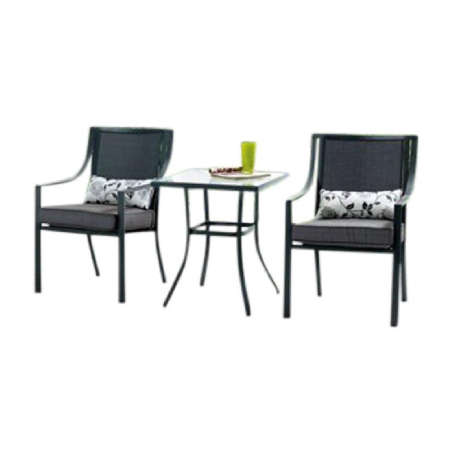 Mainstays Alexandra Grey Square 3-Piece Outdoor Bistro Set - image-0