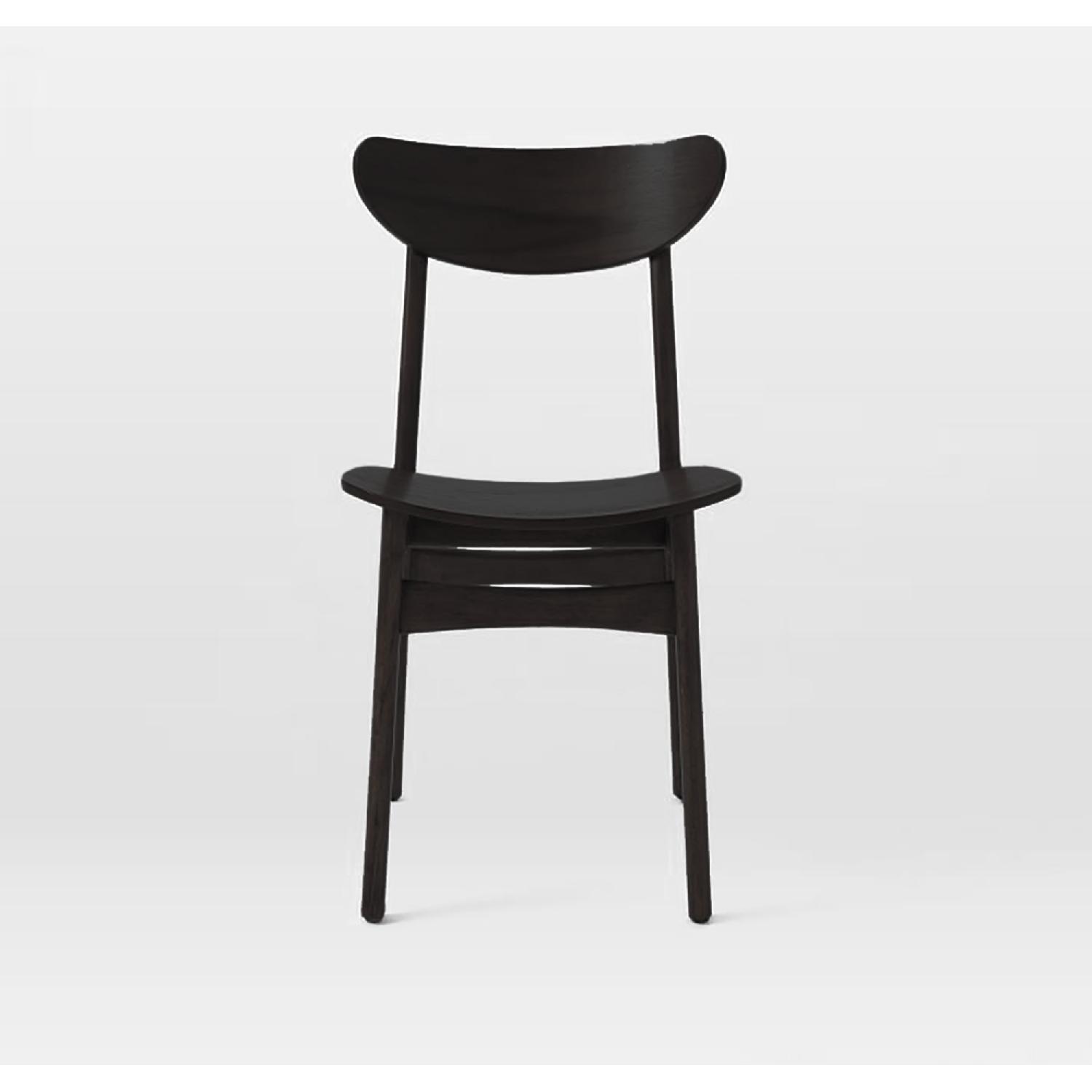 West Elm Classic Cafe Chairs in Chocolate Wood - image-1