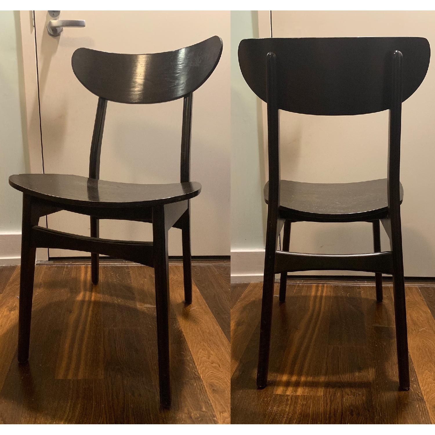 West Elm Classic Cafe Chairs in Chocolate Wood - image-4