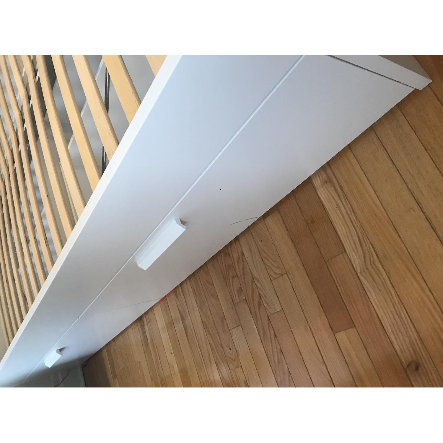 Ikea Brimnes White Storage Bed Frame w/ Luroy Slats AptDeco