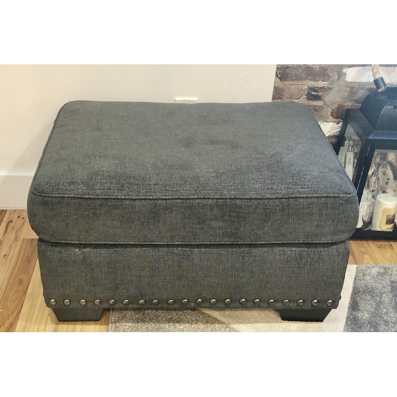 Ashley Brace Sofa & Ottoman - AptDeco