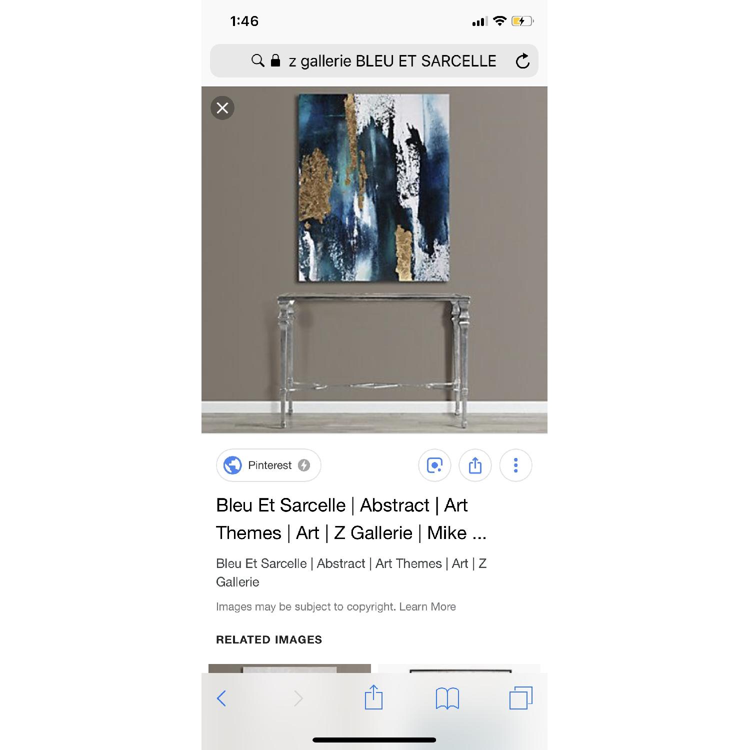 Z Gallerie Bleu Et Sarcelle Painting - image-1