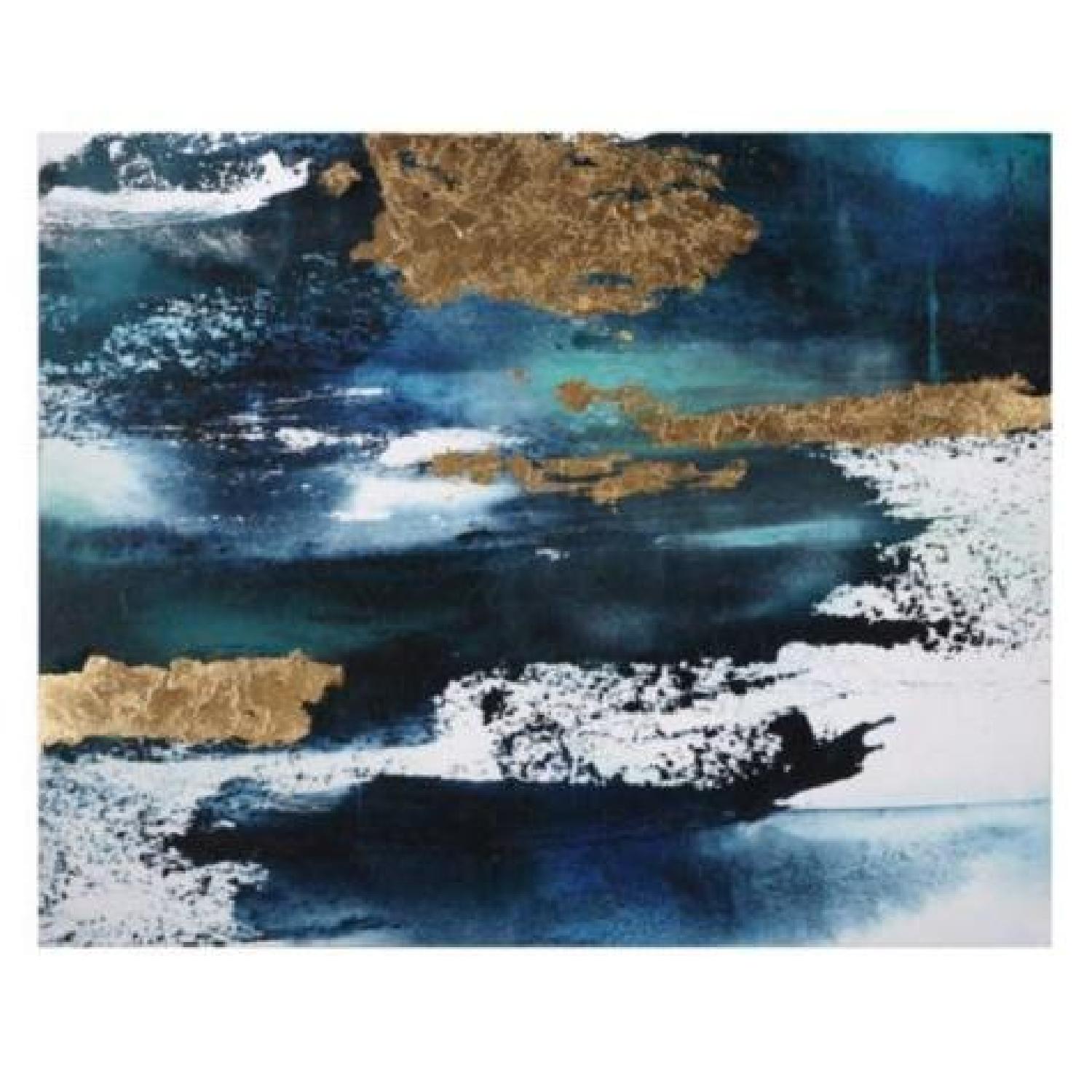 Z Gallerie Bleu Et Sarcelle Painting - image-0