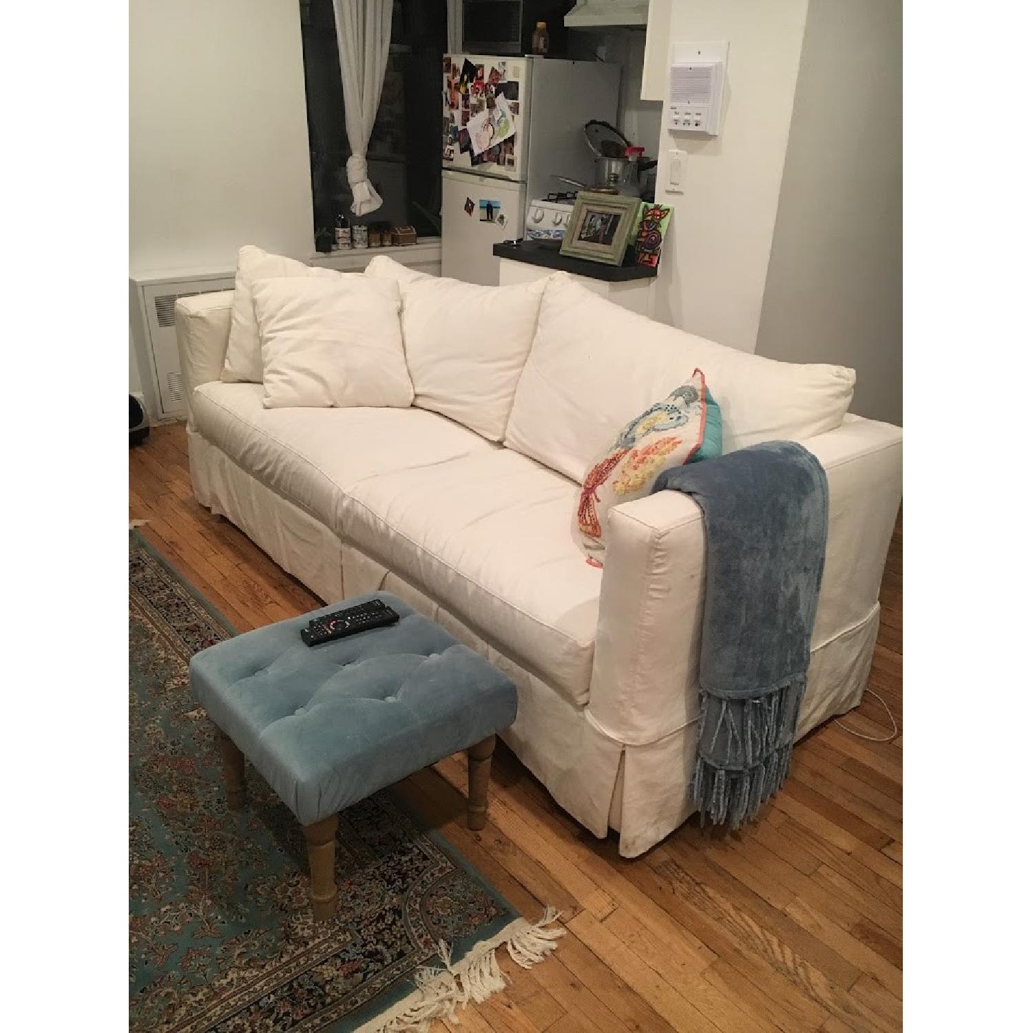 Crate & Barrel Slipcovered Sleeper Sofa - image-4