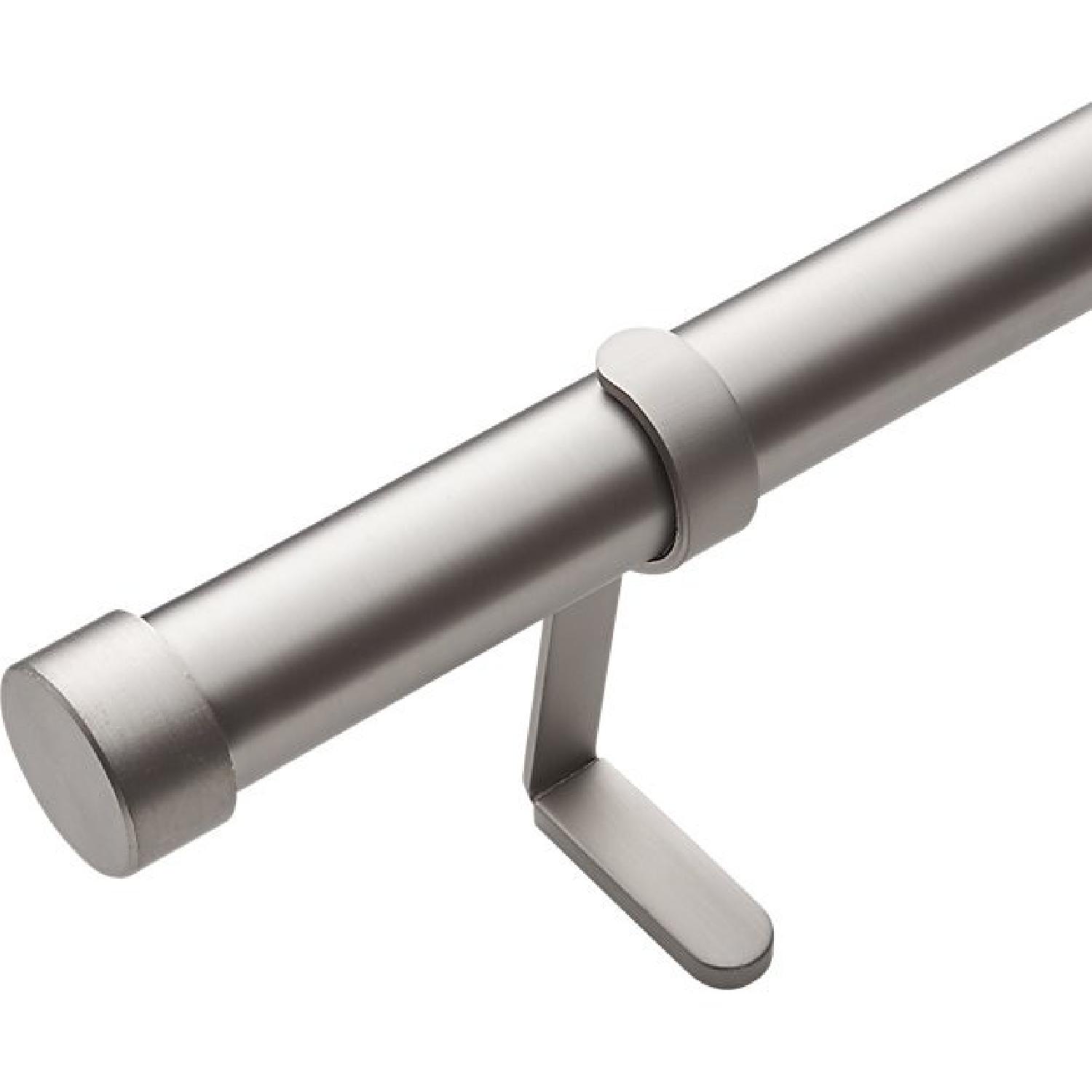 CB2 Brushed Aluminum Curtain Rods - image-0