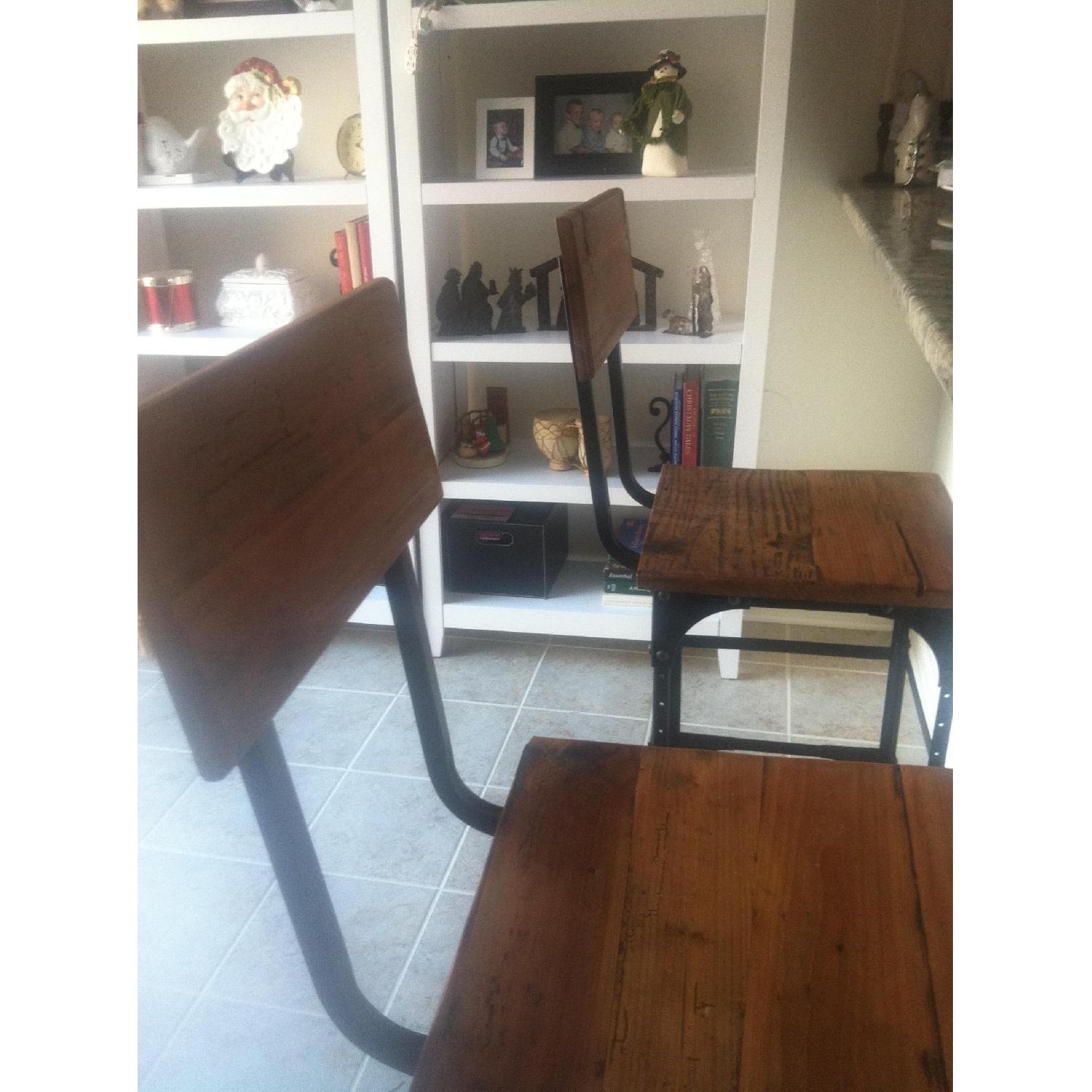 Restoration Hardware Adjustable Reclaimed Bar Stools - image-2