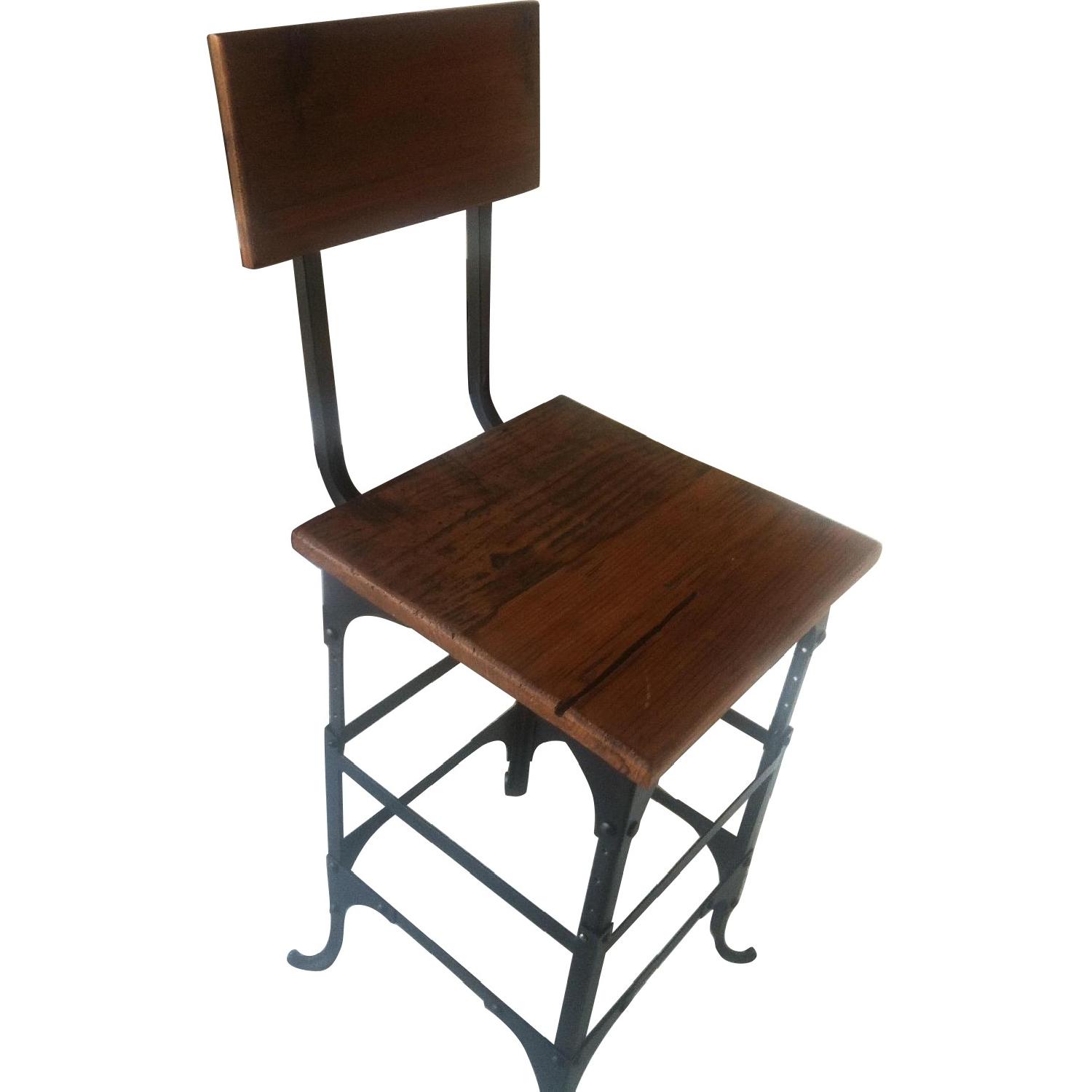 Restoration Hardware Adjustable Reclaimed Bar Stools AptDeco