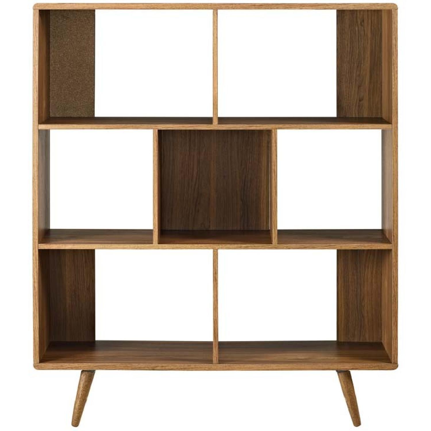 Manhattan Home Design Modern Bookcase in Walnut - image-1