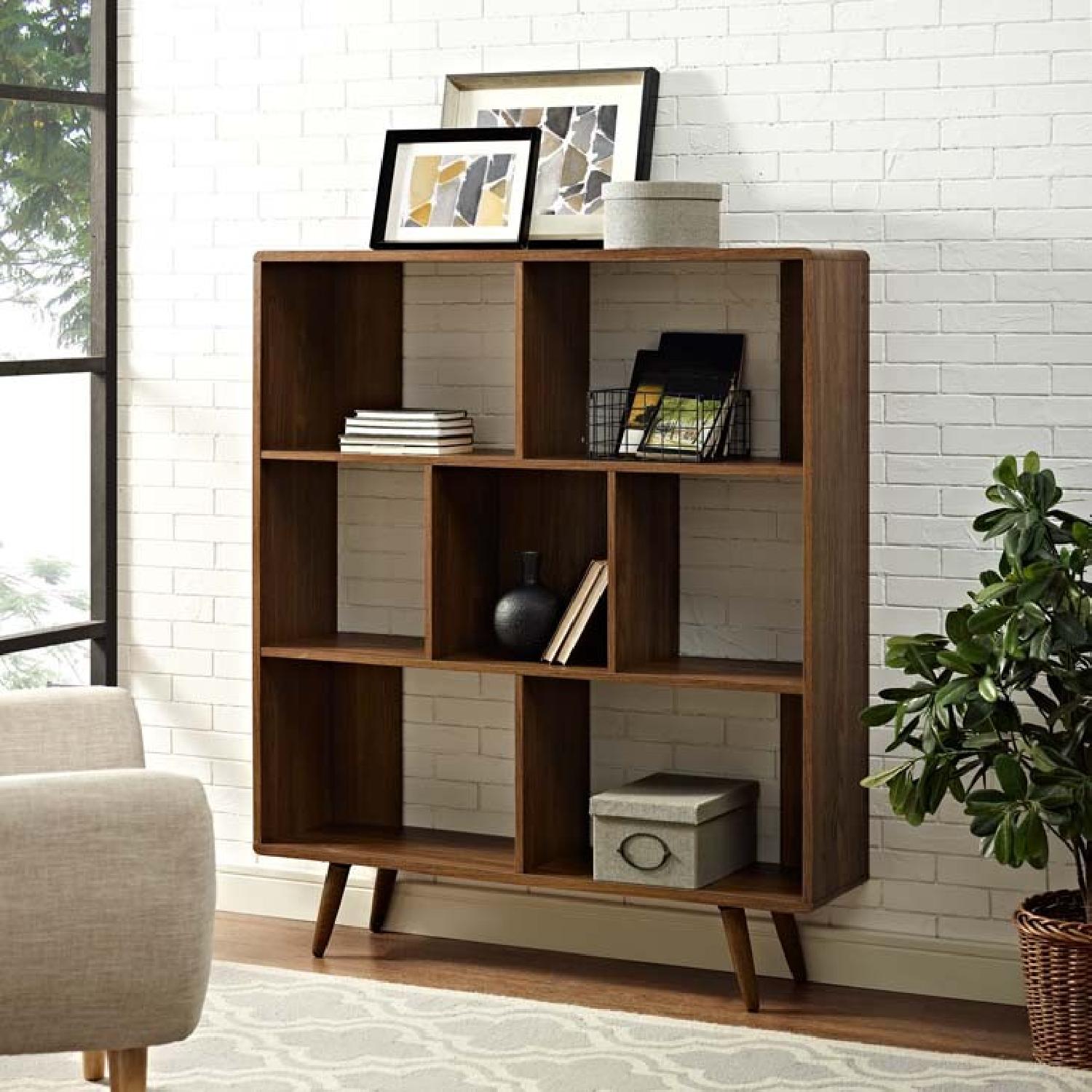 Manhattan Home Design Modern Bookcase in Walnut - image-3