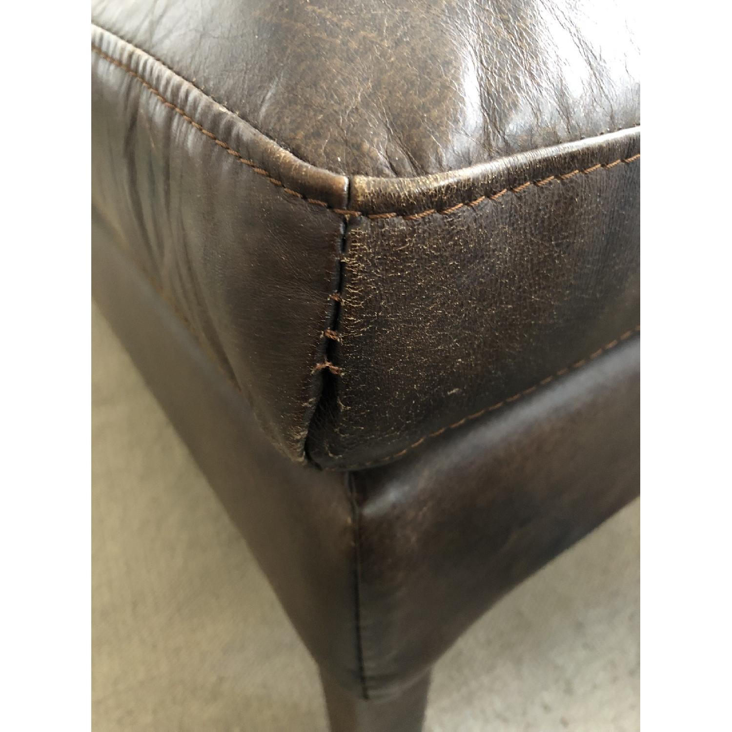 Restoration Hardware Sorensen Leather Chair & Ottoman - image-4