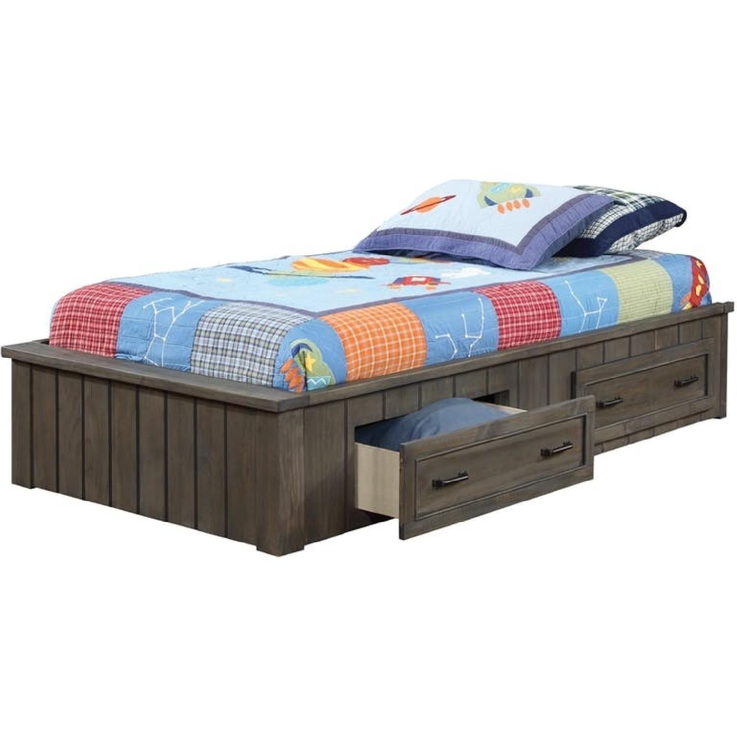 Twin Size Captain S Bed W 2 Storage Drawers Aptdeco