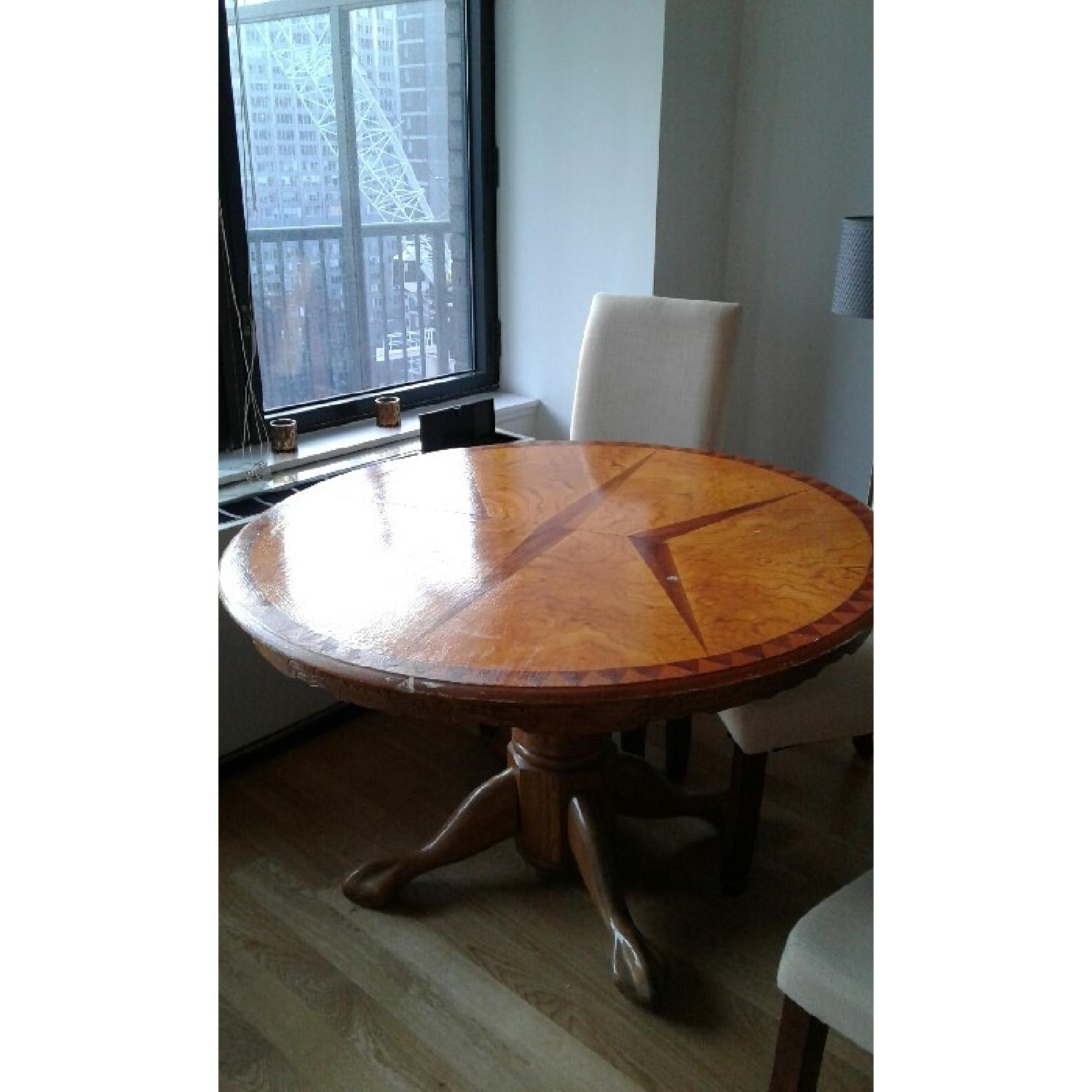Antique Wood Dining Table - image-1