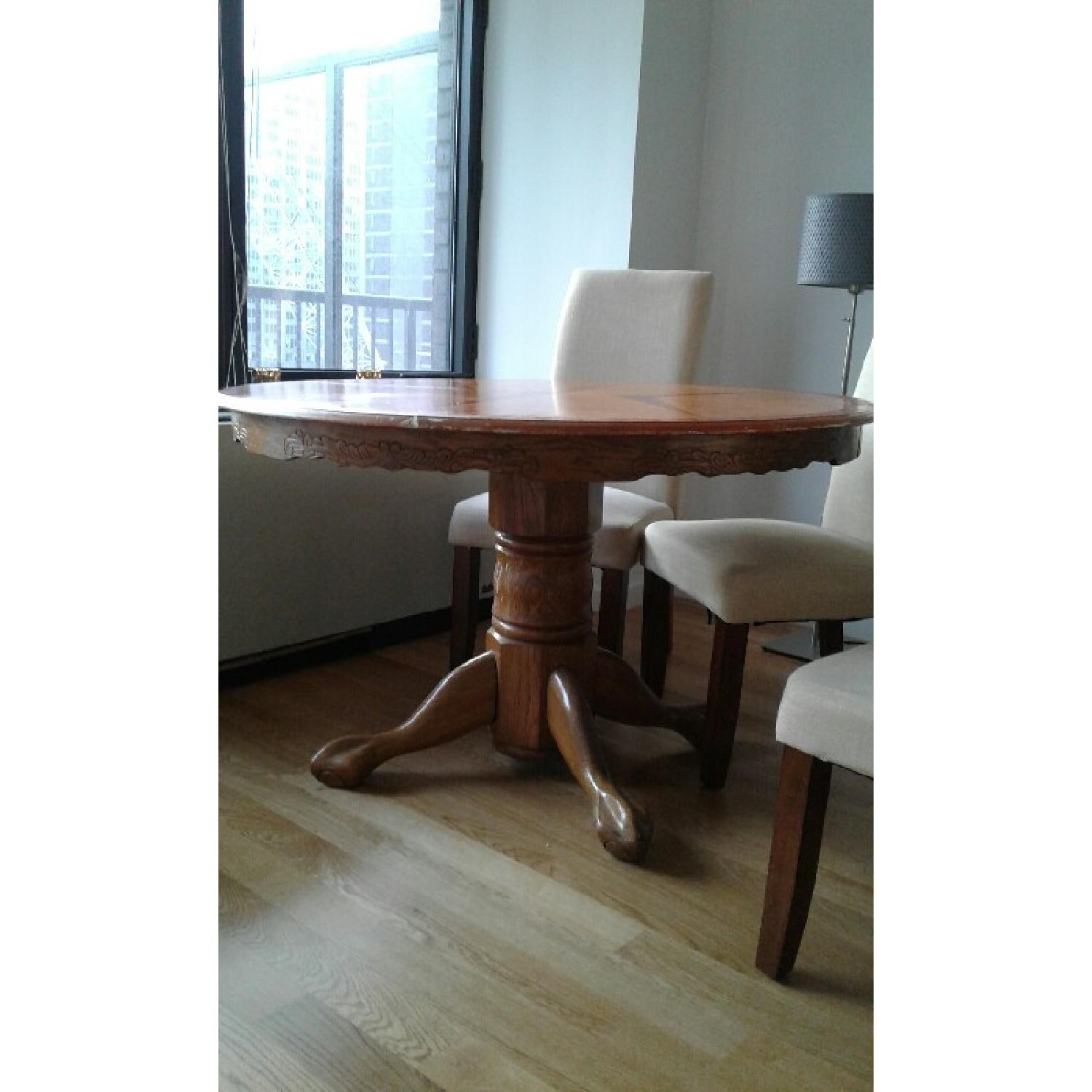 Antique Wood Dining Table - image-2