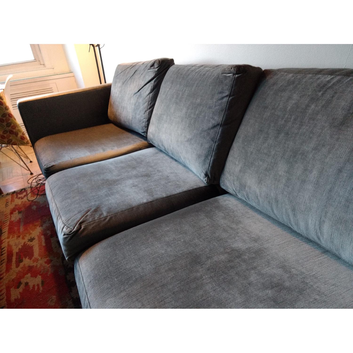 Light Grey Microsuede Custom Sectional Sofa - image-3