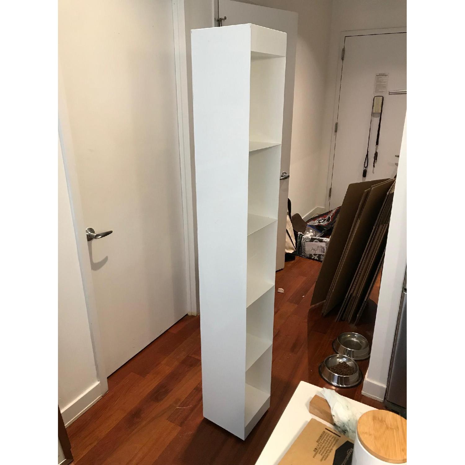 CB2 Carlson II Tower White Narrow Bookcase - image-1