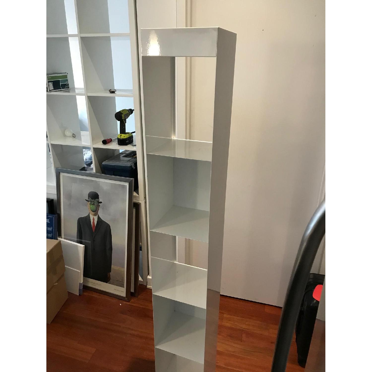 CB2 Carlson II Tower White Narrow Bookcase - image-3