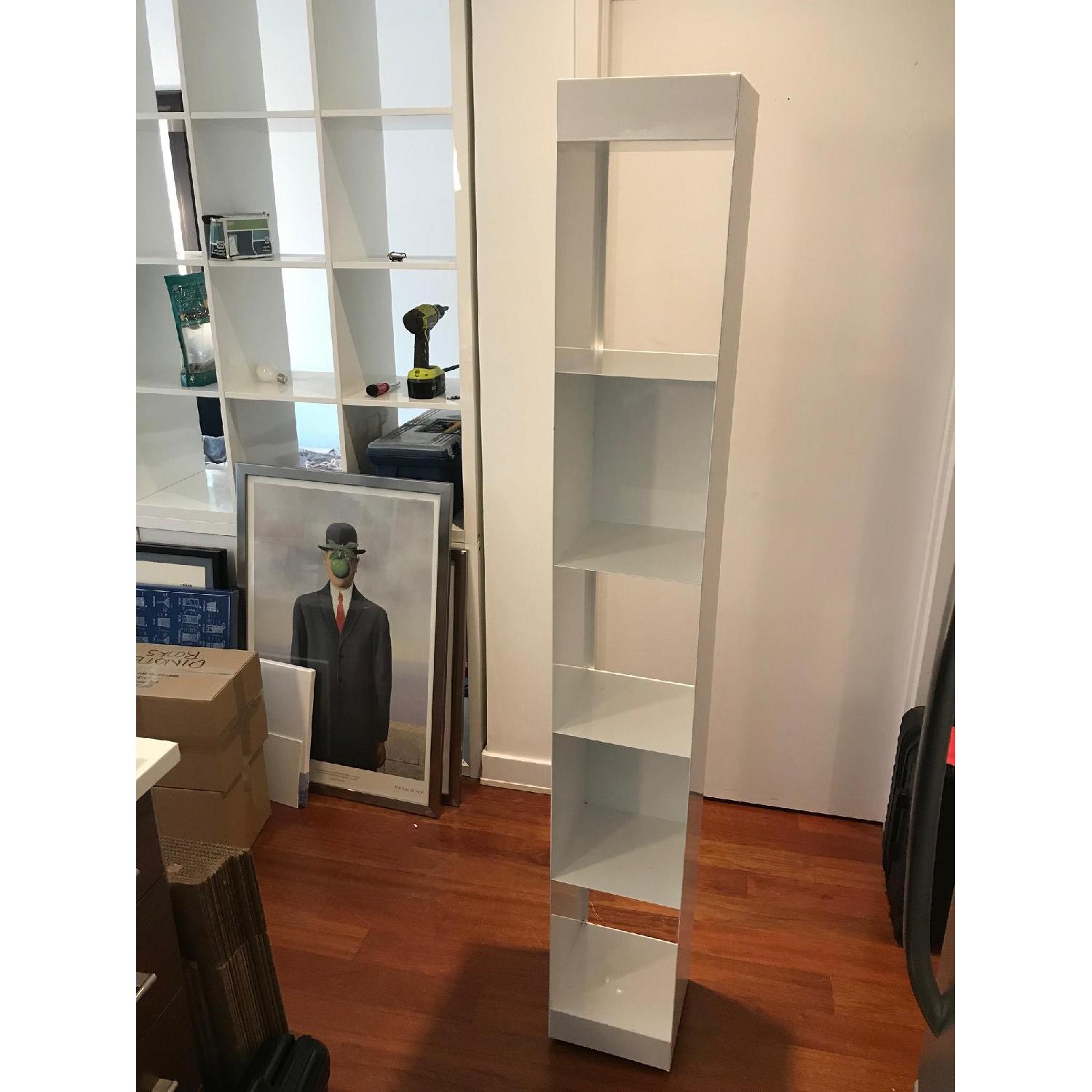 CB2 Carlson II Tower White Narrow Bookcase - image-6
