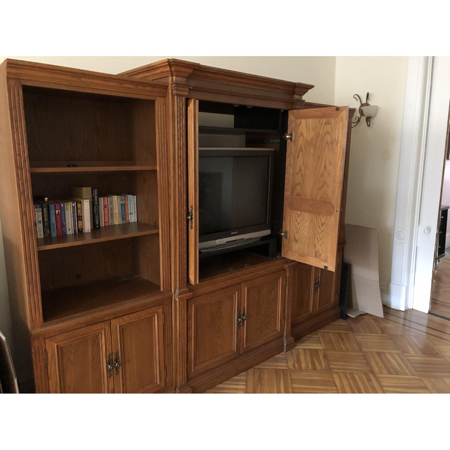 Solid Wood 3 Piece Entertainment Center - image-1