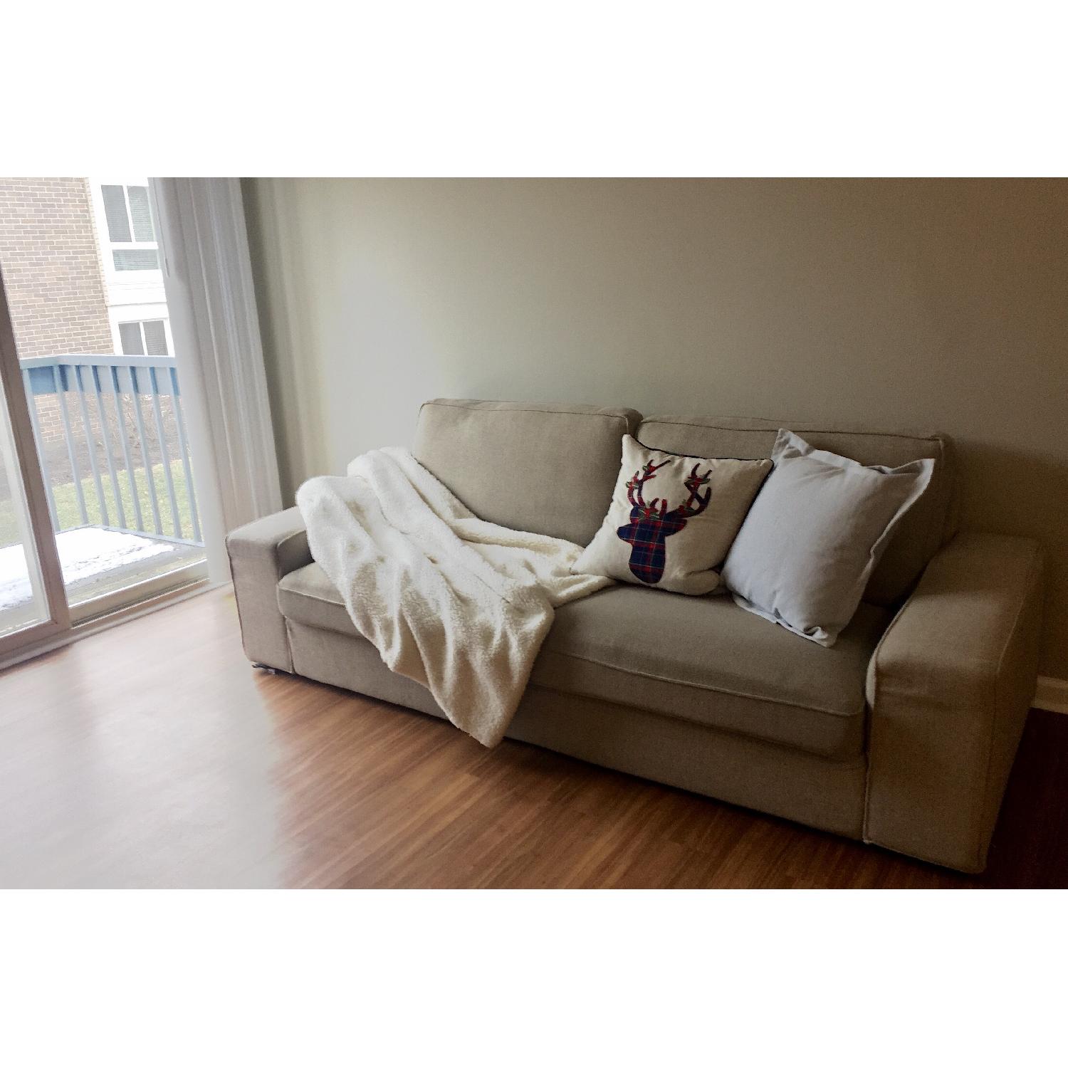 IKEA KIVIK ソファベッド ベージュ (Sofa Bed Beige) IKEA Kivik Sleeper Sofa Storage Beige Tan - AptDeco