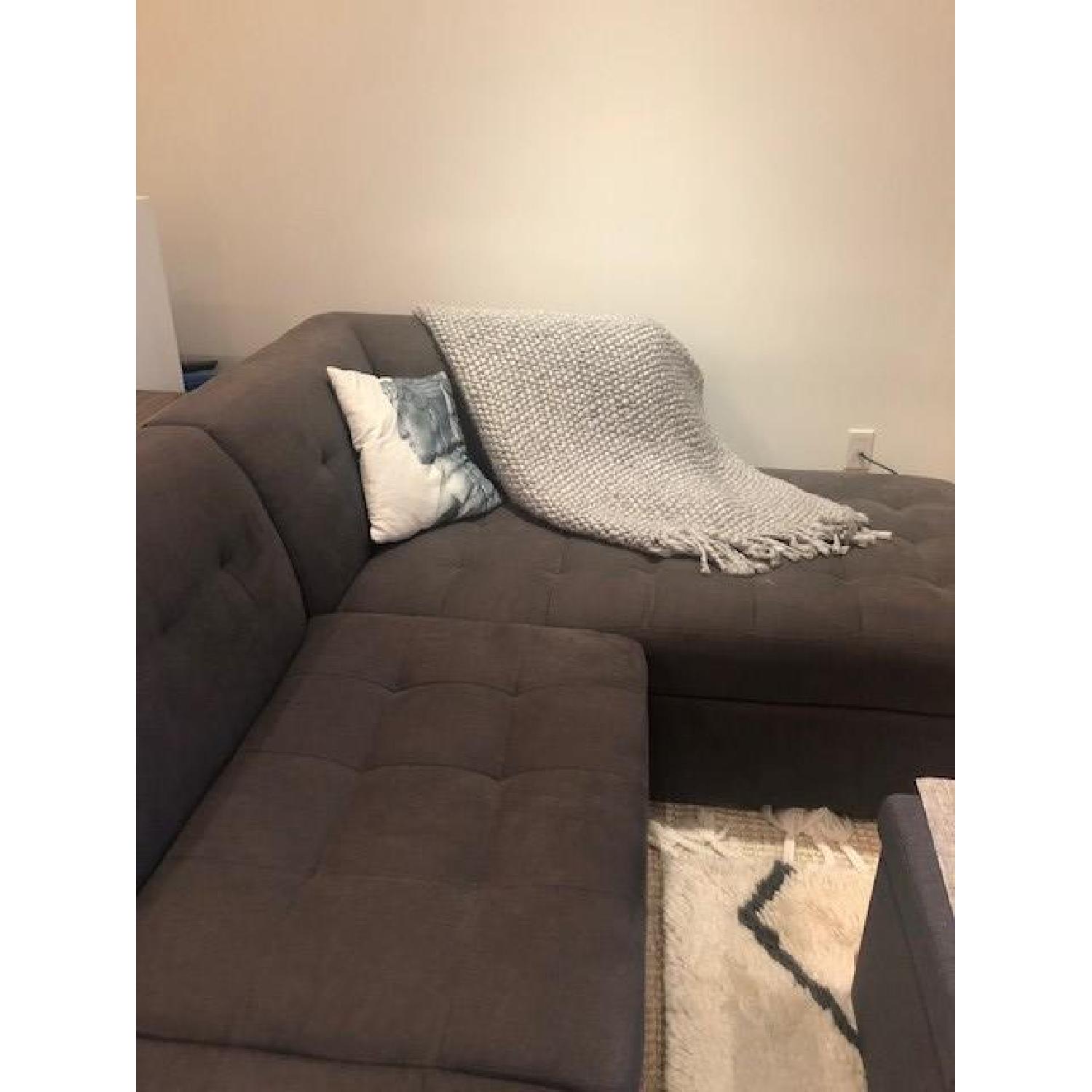 Macy's Roxanne Gray Sectional Sofa - image-2